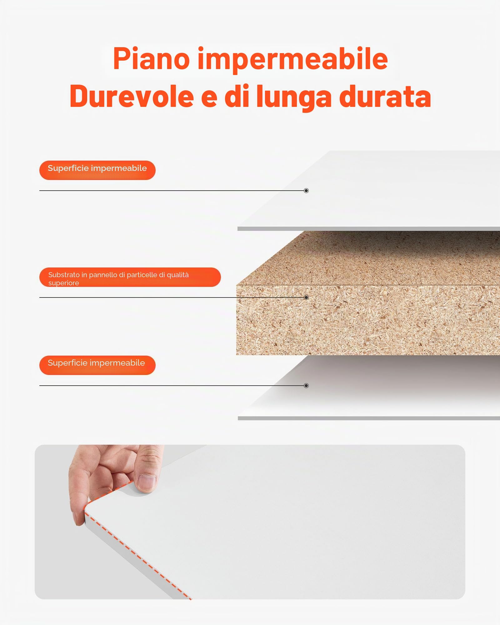 VEVOR Tavolo Pieghevole a Parete, Tavolo a Ribalta Montaggio a Parete 120 x 50 cm Scrivania Galleggiante Staffa in Ferro, Scrivania Pieghevole per Ufficio Domestico, Sala da Pranzo Cucina Bar Bianco