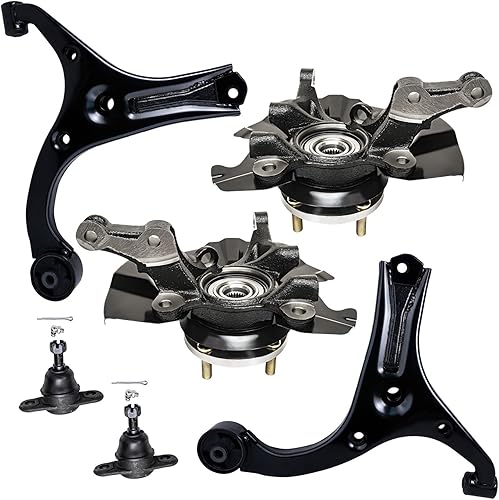 Miniatura 130 de Detroit Axle - Kit de brazos de control AWD para cargador Chrysler 300 Dodge Challenger Magnum, 2 brazos de control superiores delanteros con rótula