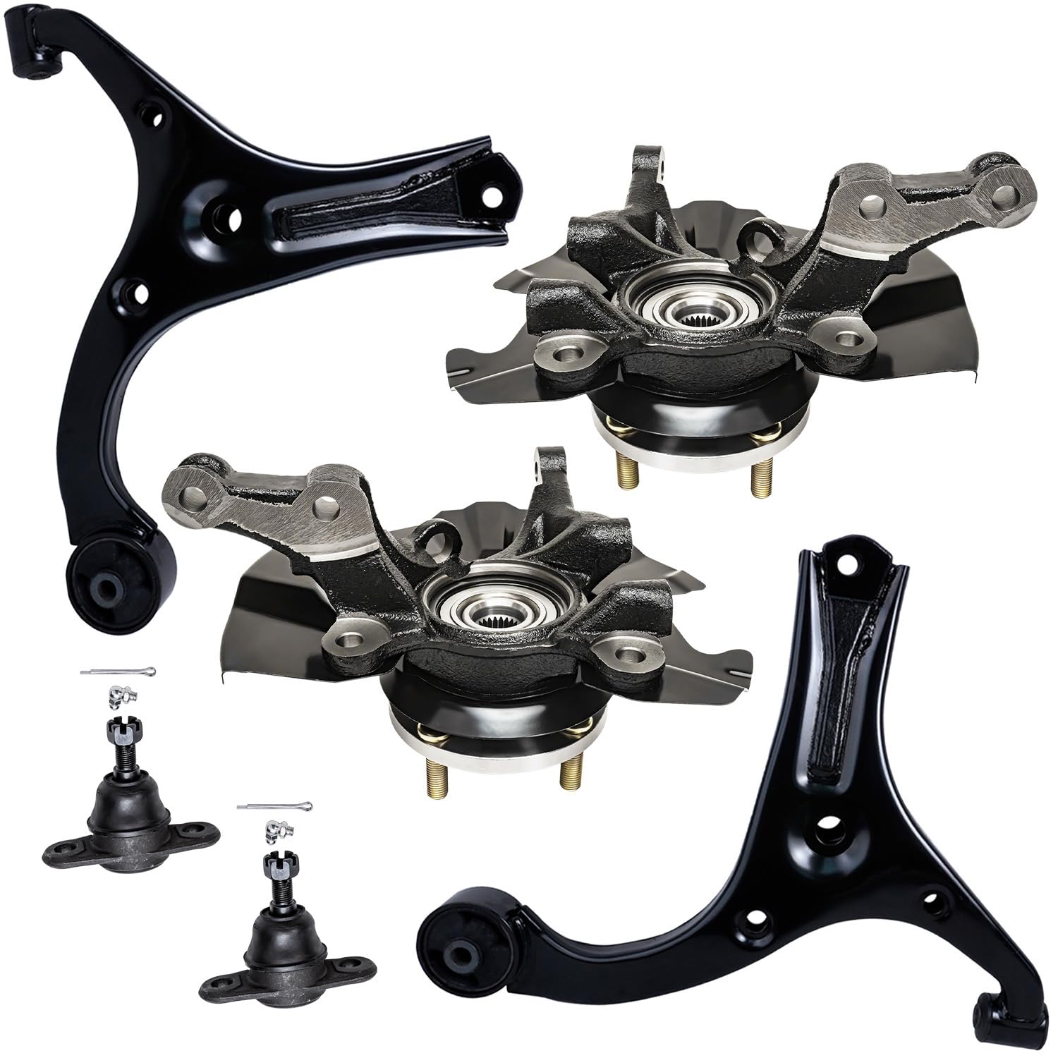 Detroit Axle - Front 6pc Steering Knuckles Kit for 2006-2011