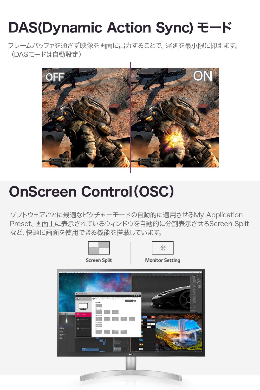 Amazon.co.jp: LG Monitor Display, 27-inch, 4K, Display HDR 400 