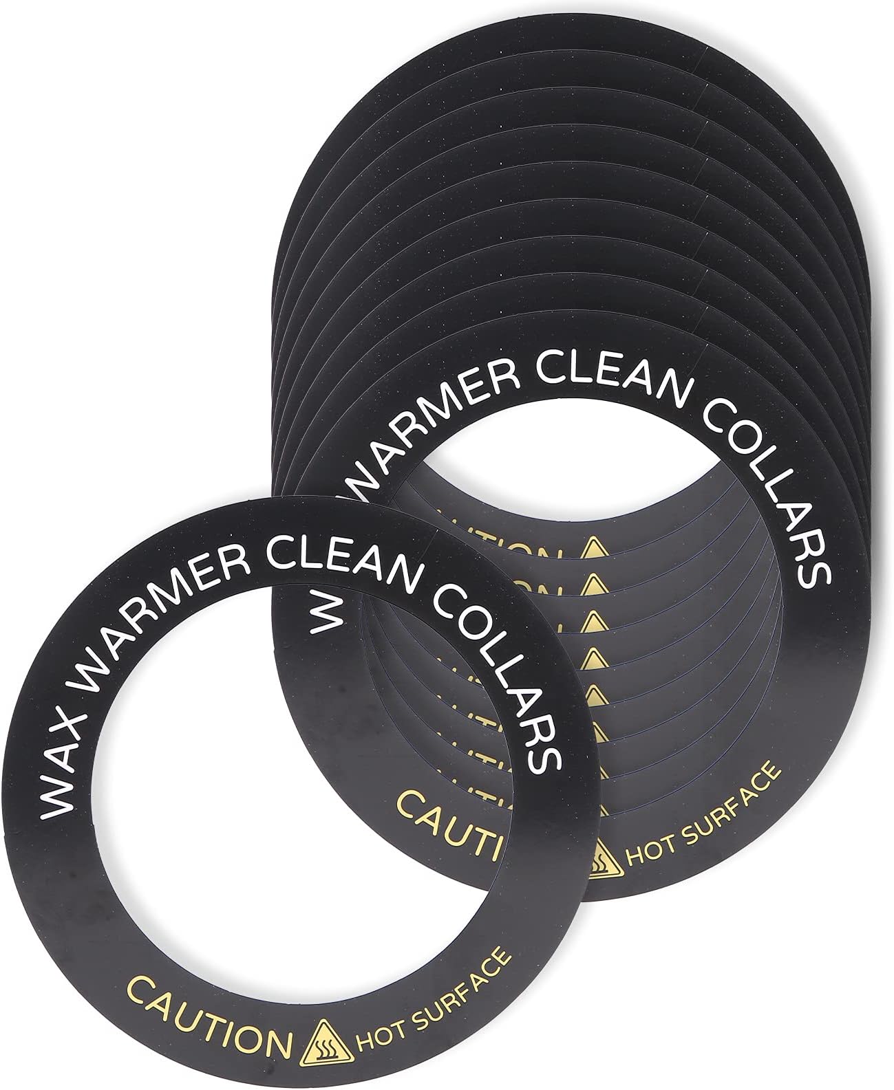 10pcs Wax Warmer Universal Protective Collars Ring for Wax Can Standard Wax Warmer Collars Round Shape Waxing Machine Cleaning Protection Paper Ring Wax Heater Accessories