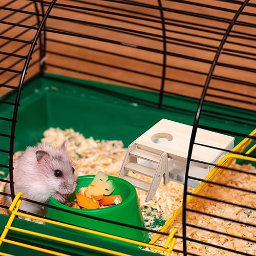 Miniatura 9 de POPETPOP Kit de baño de arena para hámster, 3 piezas, cuenco de comida para hámsters, contenedor de baño de arena para hámsters, contenedor de baño