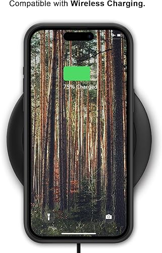 Miniatura 6 de TENDLIN Funda magnética compatible con iPhone 15 Pro Max, diseño exterior de grano de madera, funda híbrida de TPU (compatible con MagSafe) sándalo