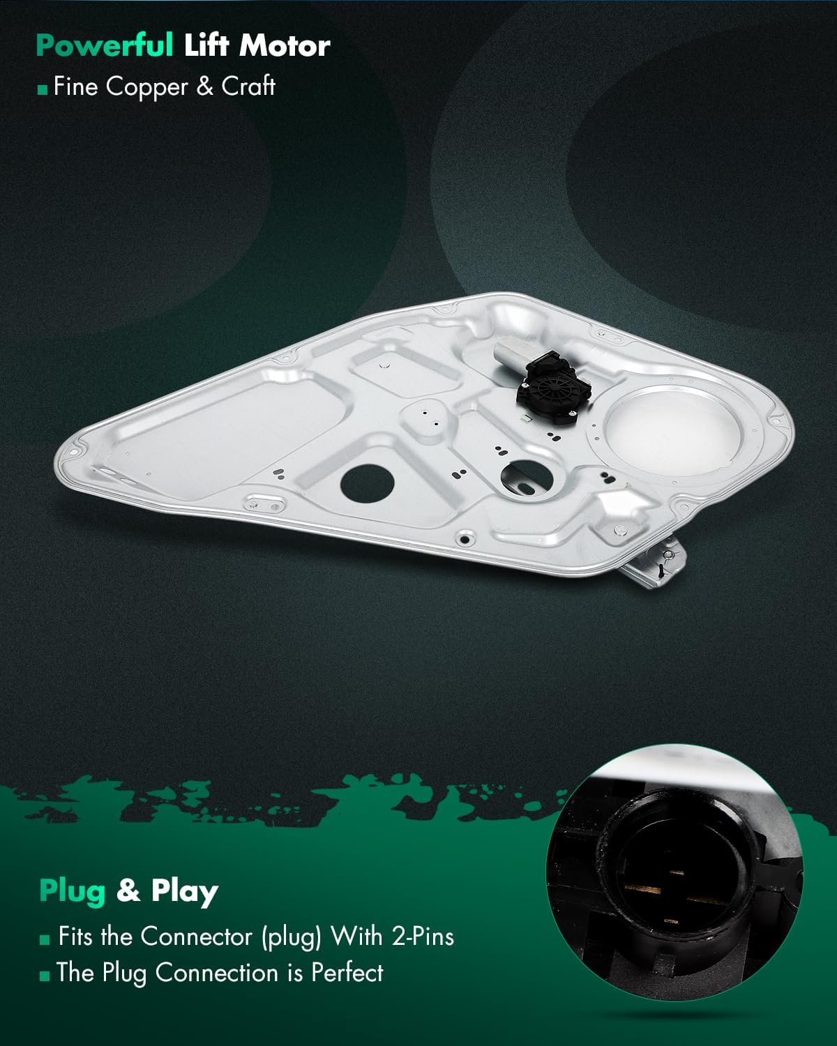 SCITOO Power Window Regulator and Motor Fit for 2006 2007 2008 2009 2010 for Hyundai Sonata Rear Left Side 748-322