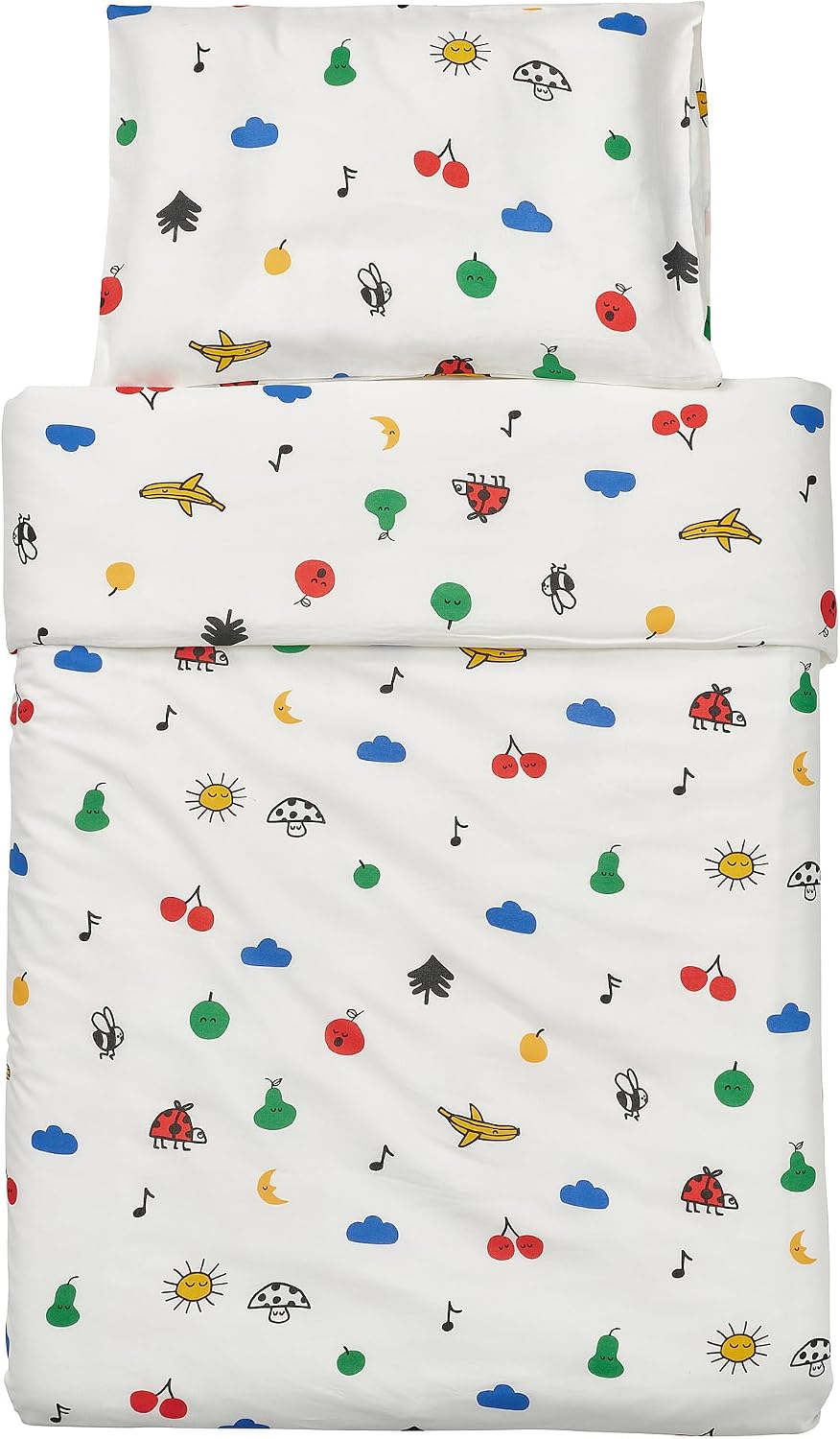ProTuning GRÖNFINK Duvet cover 1 pillowcase for cot, multicolour, 110x125/35x55 cm