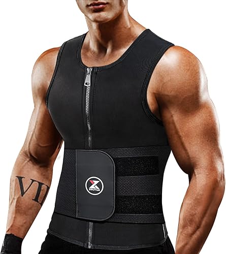 ZOUYUE Chaleco de sauna para hombre para entrenador de cintura, traje de sauna de sudor, chaleco de neopreno para entrenamiento para hombres