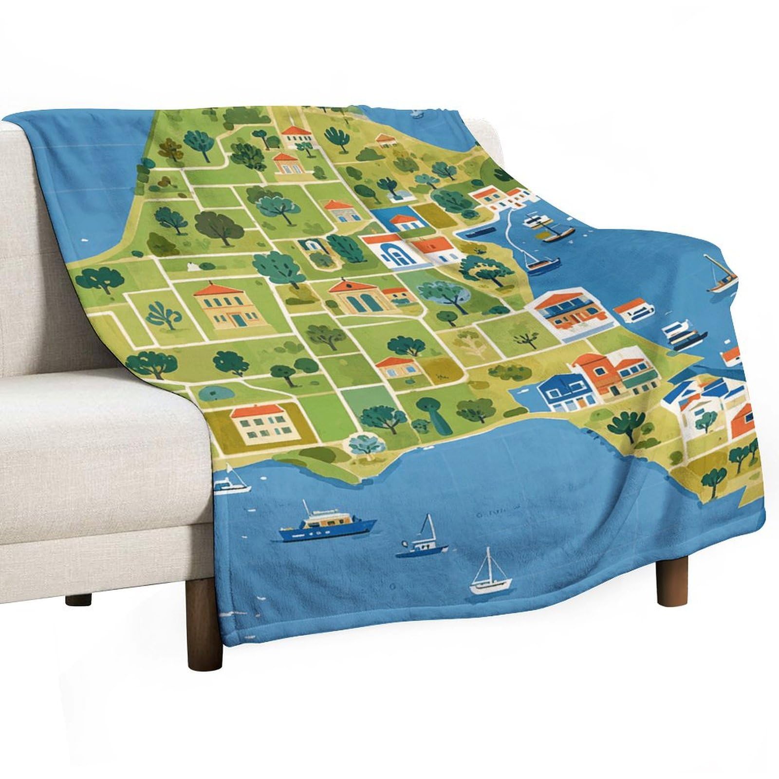 Couverture flanelle douce contre les nuits fraîches, plaid léger 152x203