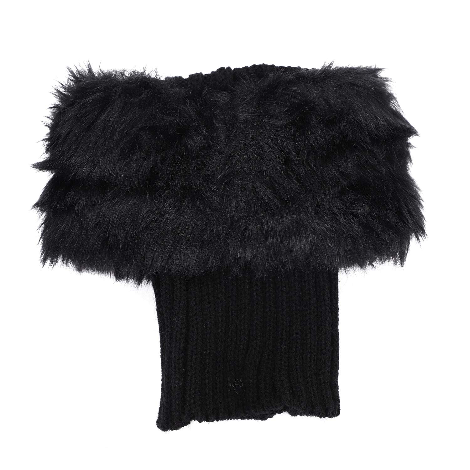 Guêtres Hiver En Fausse Fourrure Pour Femmes Et Filles - Chaussettes Jambières Tricotées Chaudes, Taille Unique, Fibre Acrylique