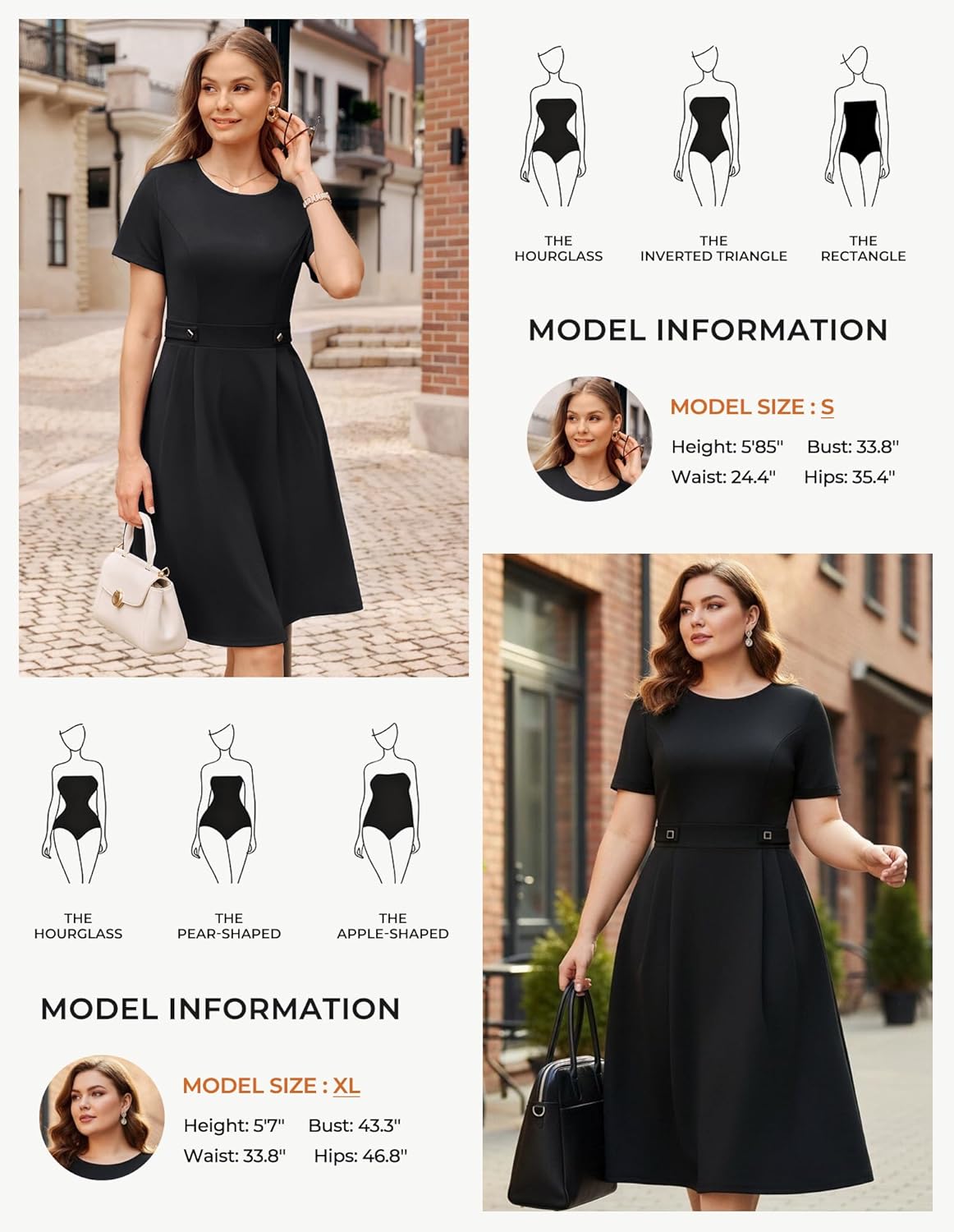 GRACE KARIN Church Dresses for Women 2026 Short Sleeve A Line Work Dresses Fit and Flare Dress with Pockets - Image 4