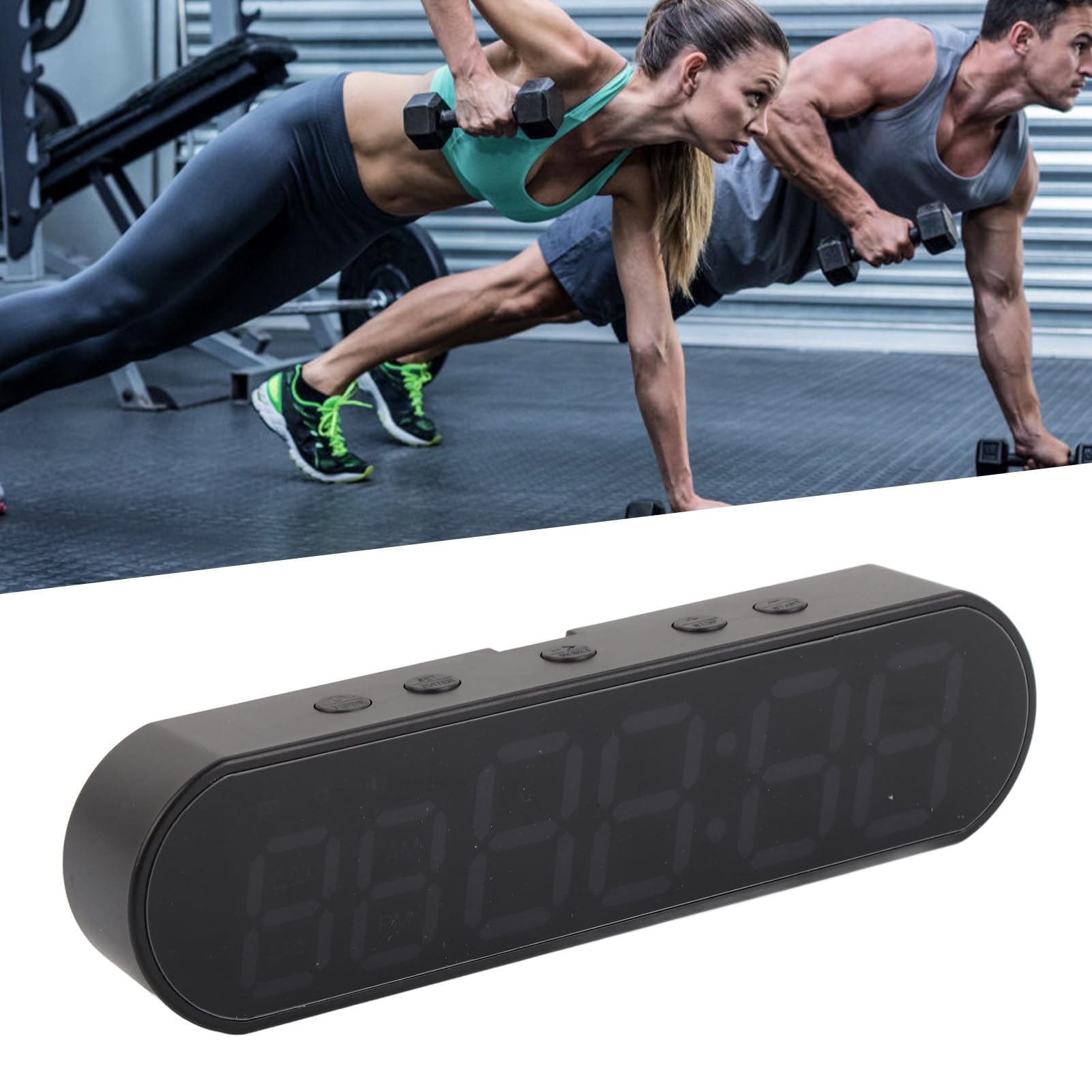 Fitness Timer LED Odliczanie Zegar Interval Timer Treningowy Cyfrowy Stoper Rozrządu z Haczykiem