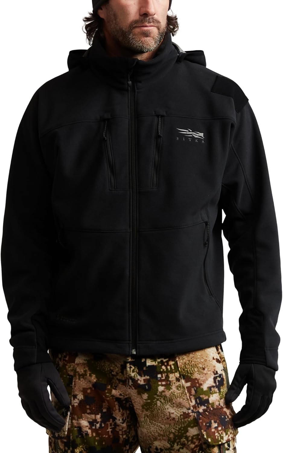 SITKA Stratus Jacket – 100% Windproof, Ultra-Quiet, Removable Hood, Safety Harness Port, Micro-Grid Fleece - Parent - Image 2