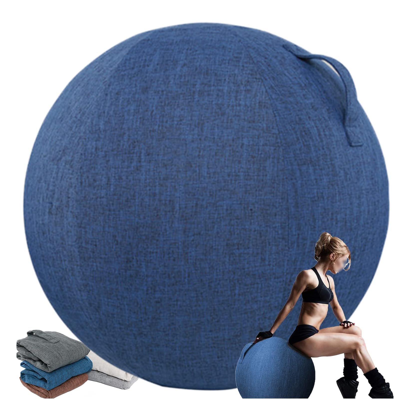 Sitzball Ergonomische Sitzmöbel Für Büro Und Heimbüro Atmungsaktiv Und Langlebig, Mit Tragegriff Und Bodenring, Inkl. Handpumpe,003,65cm