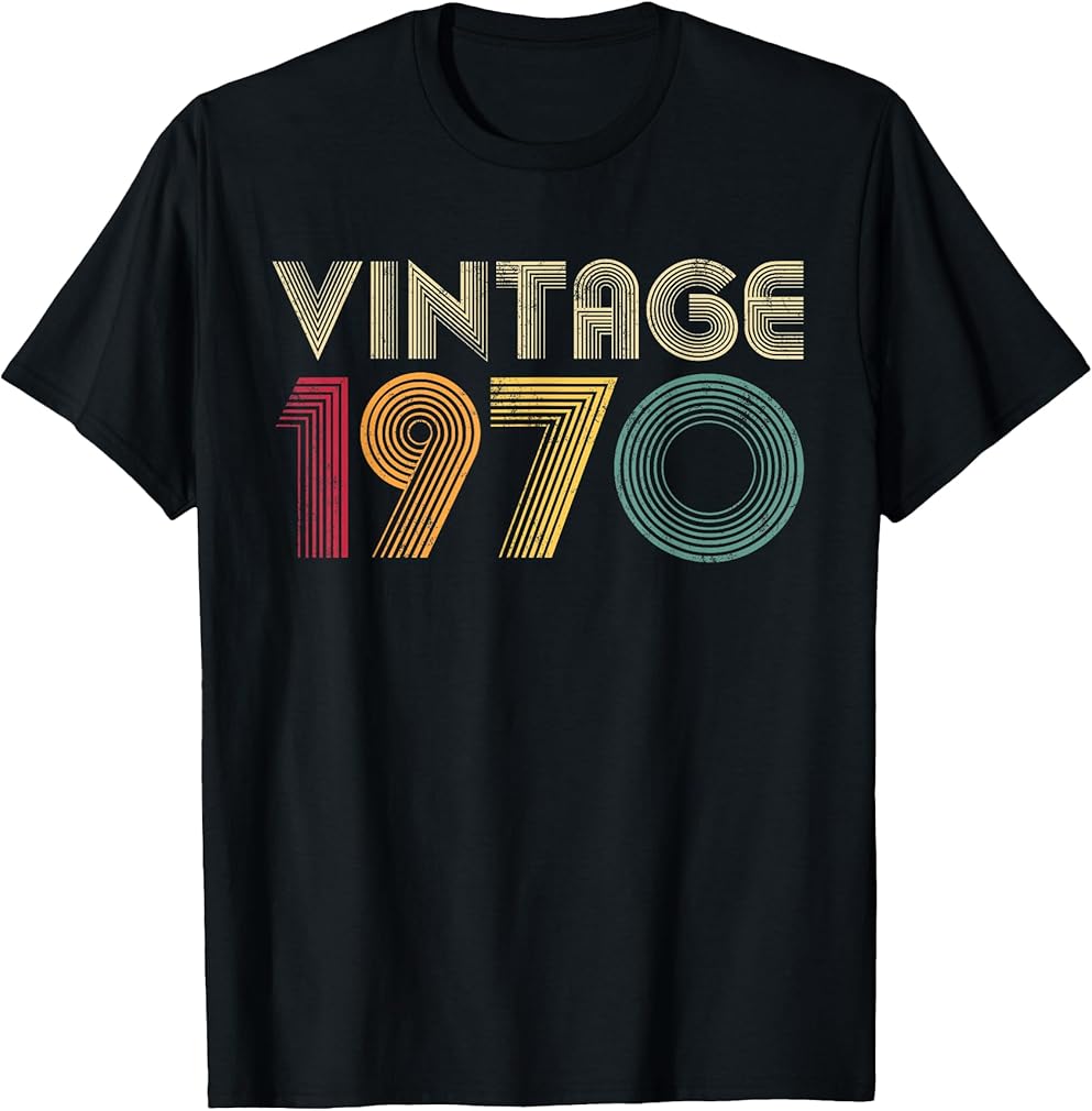 Vintage 1970 55th Birthday Classic 55 Years Old Retro T-Shirt