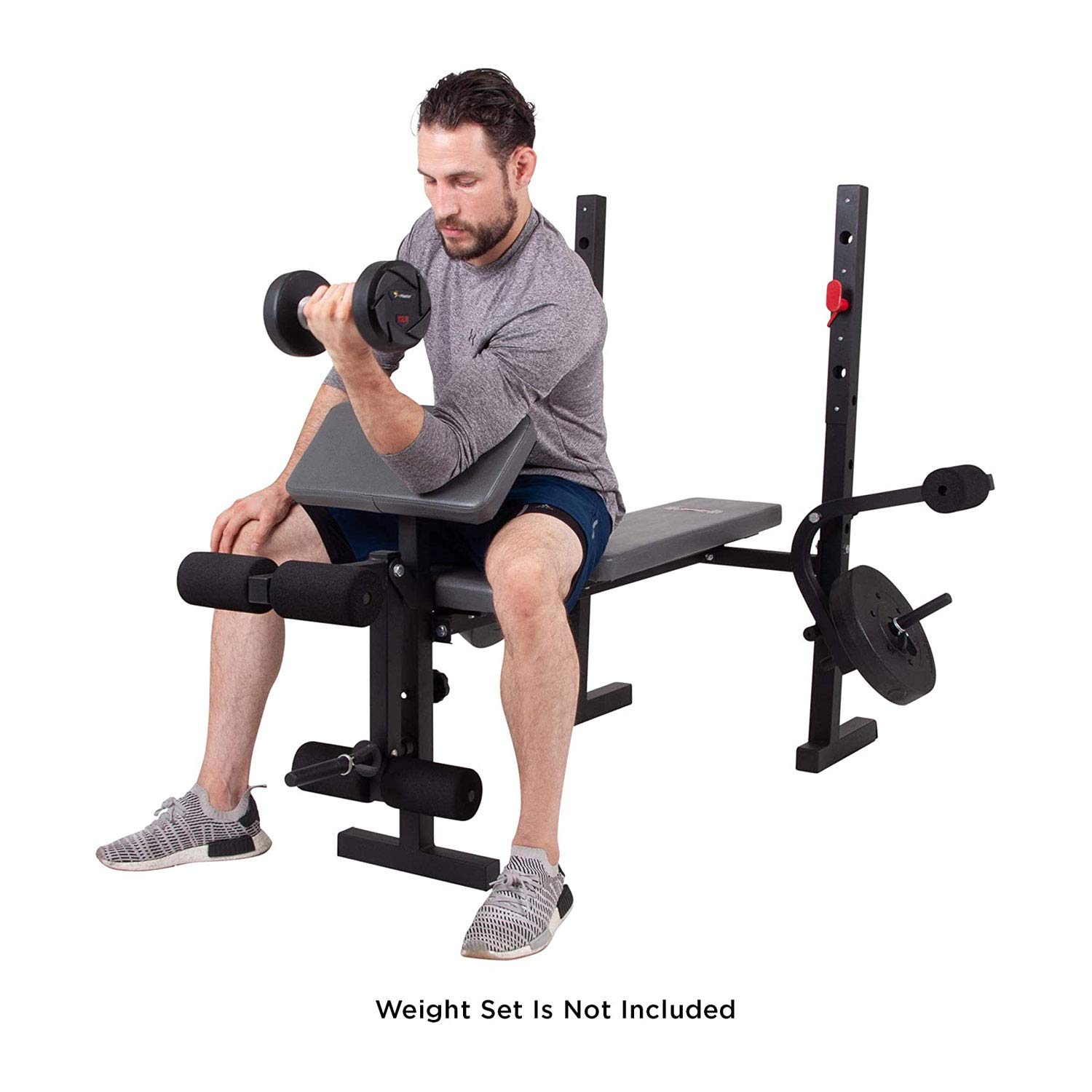 Body Champ Standard Weight Bench, Exercise and Weightlifting Bench, Adjustable Incline Seat