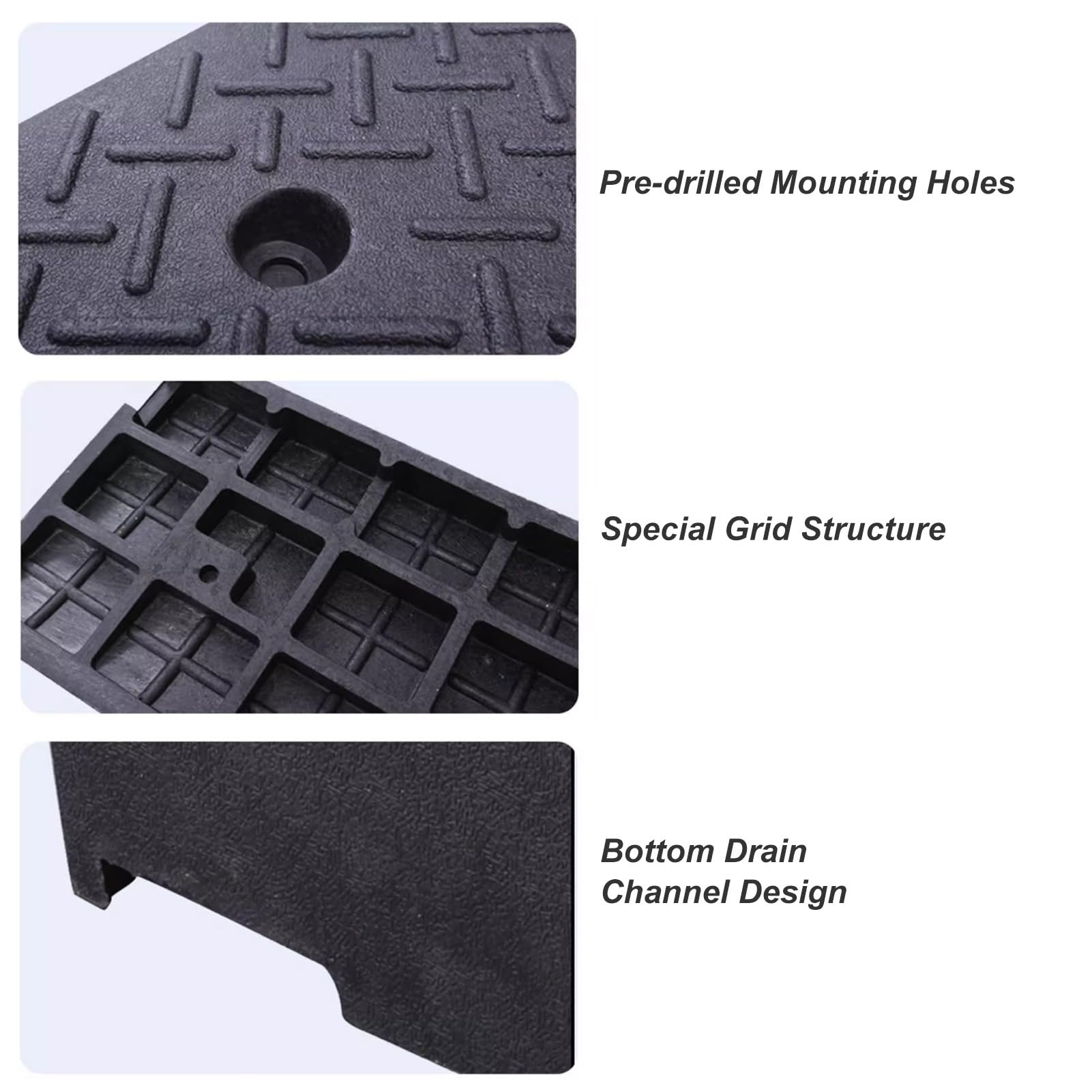 Genérico Rampa de Goma Resistente para sillas de Ruedas - Rampa Segura de 6 cm para umbrales de Scooters de Movilidad Que facilita el Acceso sobre escalones y bordillos - Ideal para usuarios de Silla