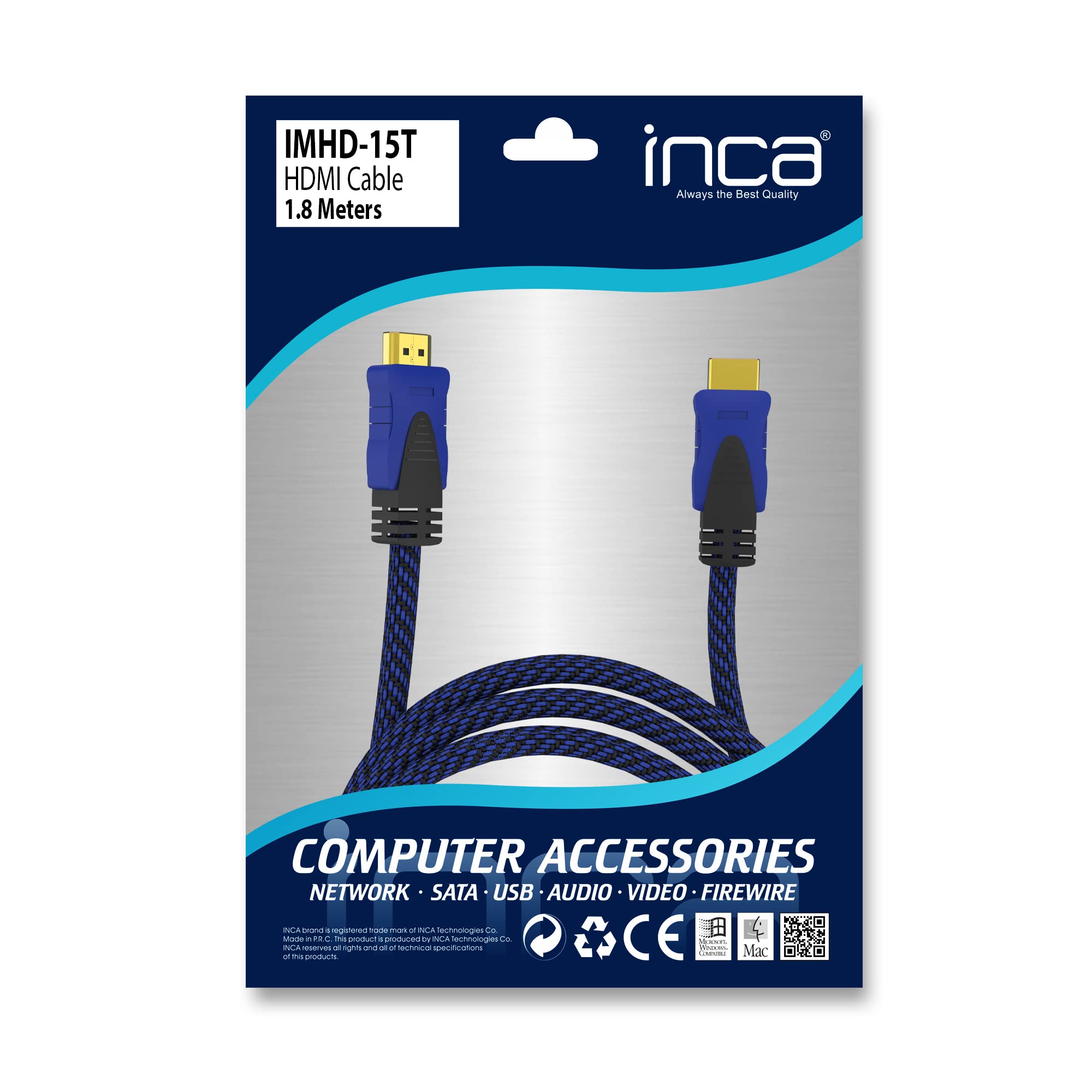 Inca IMHD-15T 1,8 M Hdmi Kablo Poşetli