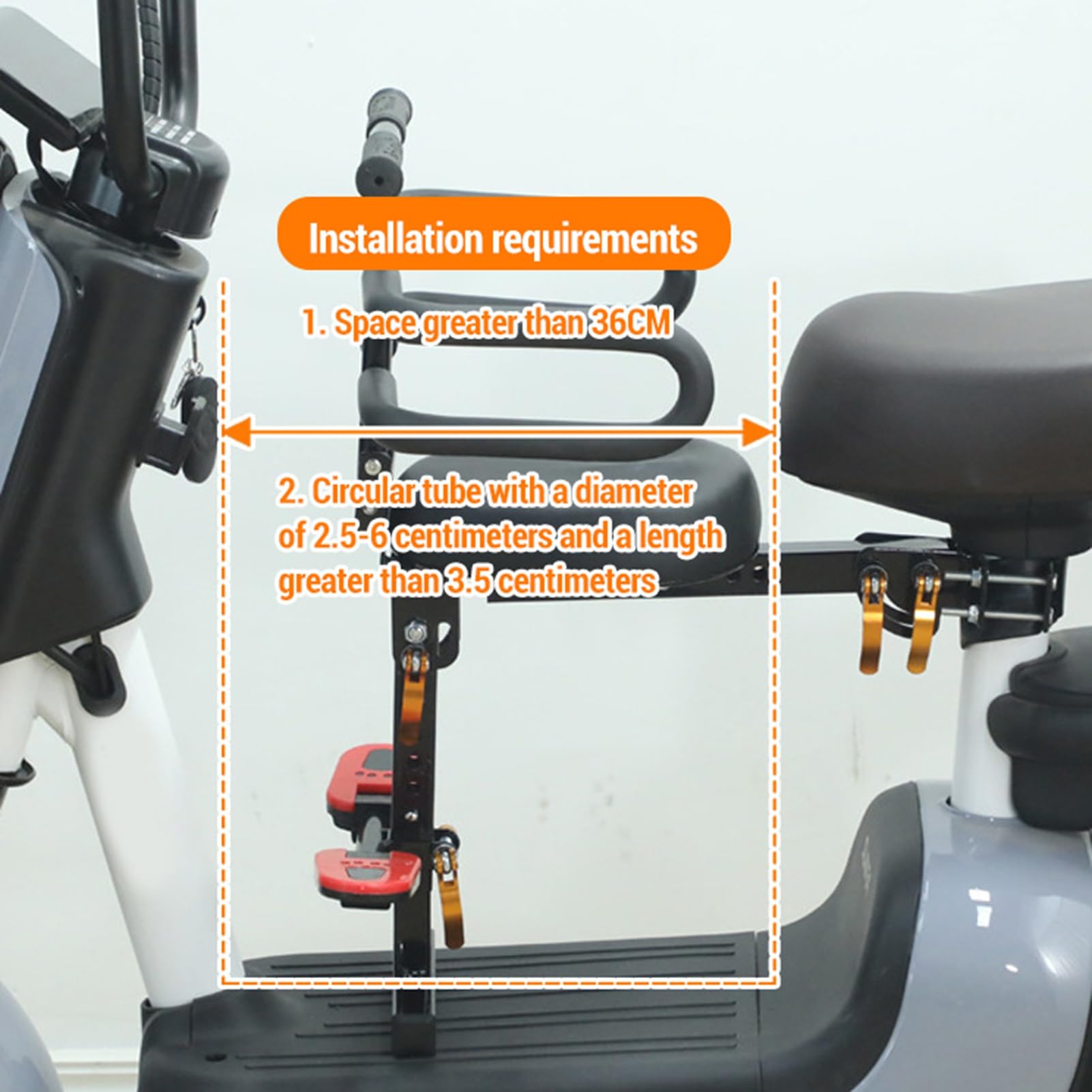 Ausla Seggiolino per Bambini da Bici Anteriore Pieghevole