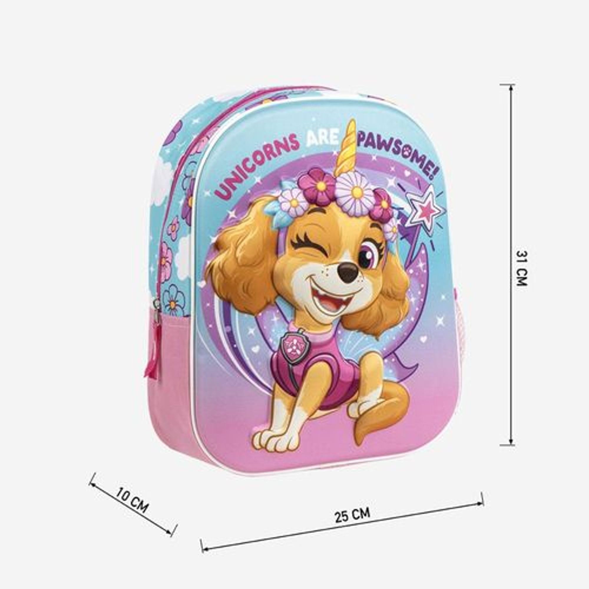 Mochila Infantil 3D Paw Patrol Medidas 25.0x31.0x10.0 Cm Para Niñ@s Con Asas Ajustables Y Ergonómica | Mochila Infantil Comodidad Y Ajuste Con