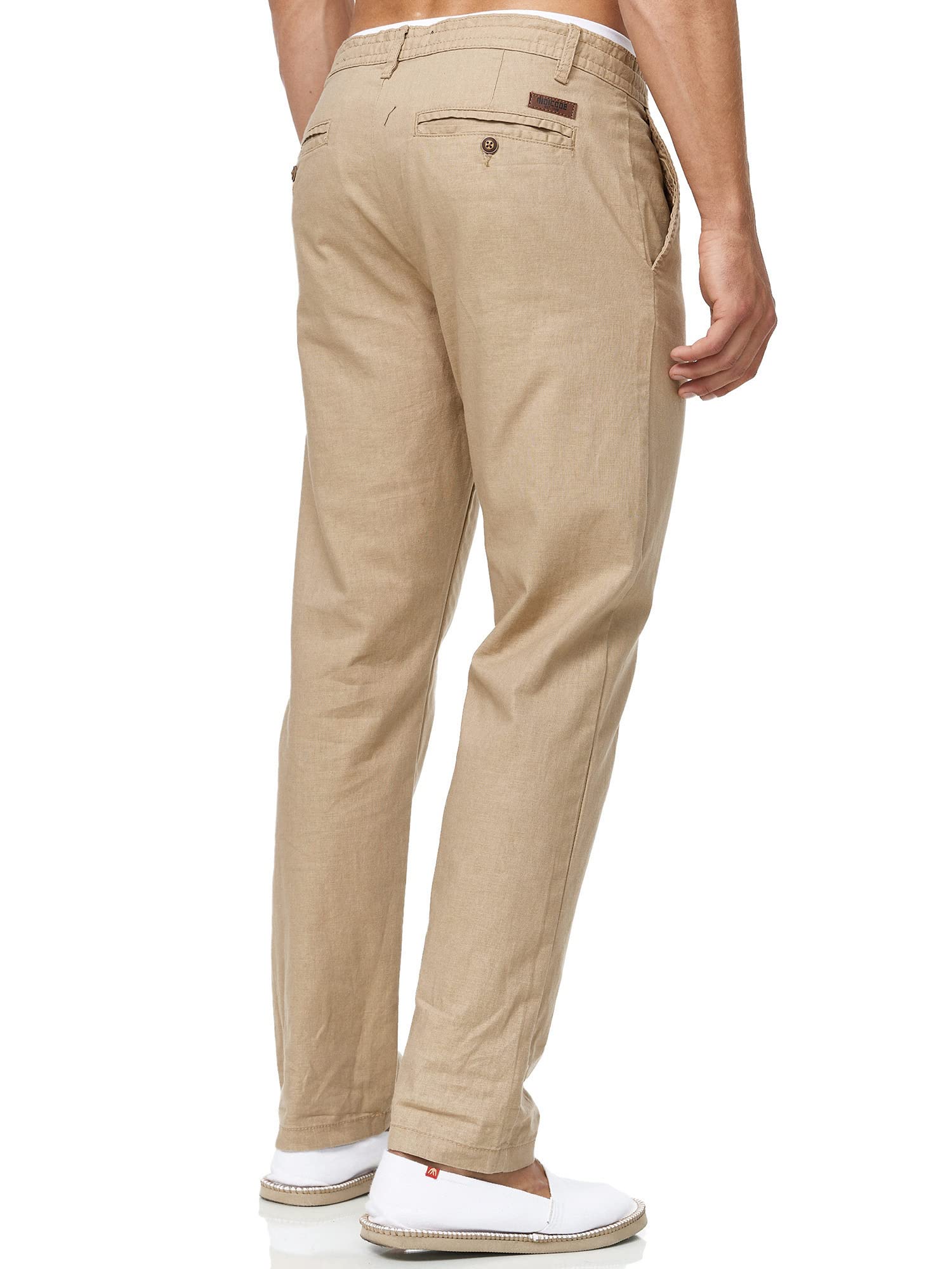 Indicode Hommes Veneto Pants | Pantalon en Lin et Coton