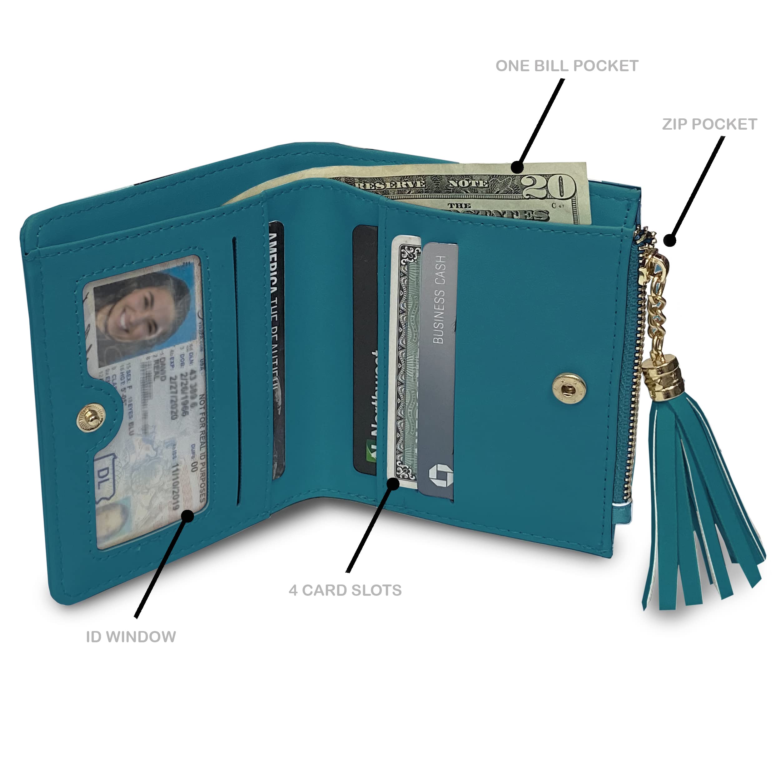 Littlearth NFL - Mini organizer a portafoglio, unisex, per adulti