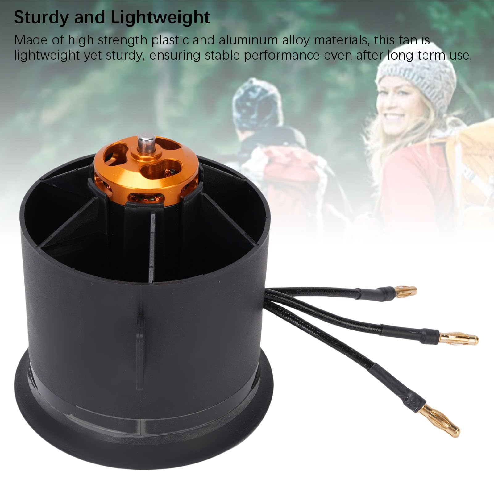 Asixxsix Ventilador Eléctrico con Conductos, 70 Mm, 12 Aspas, 2200 KV,