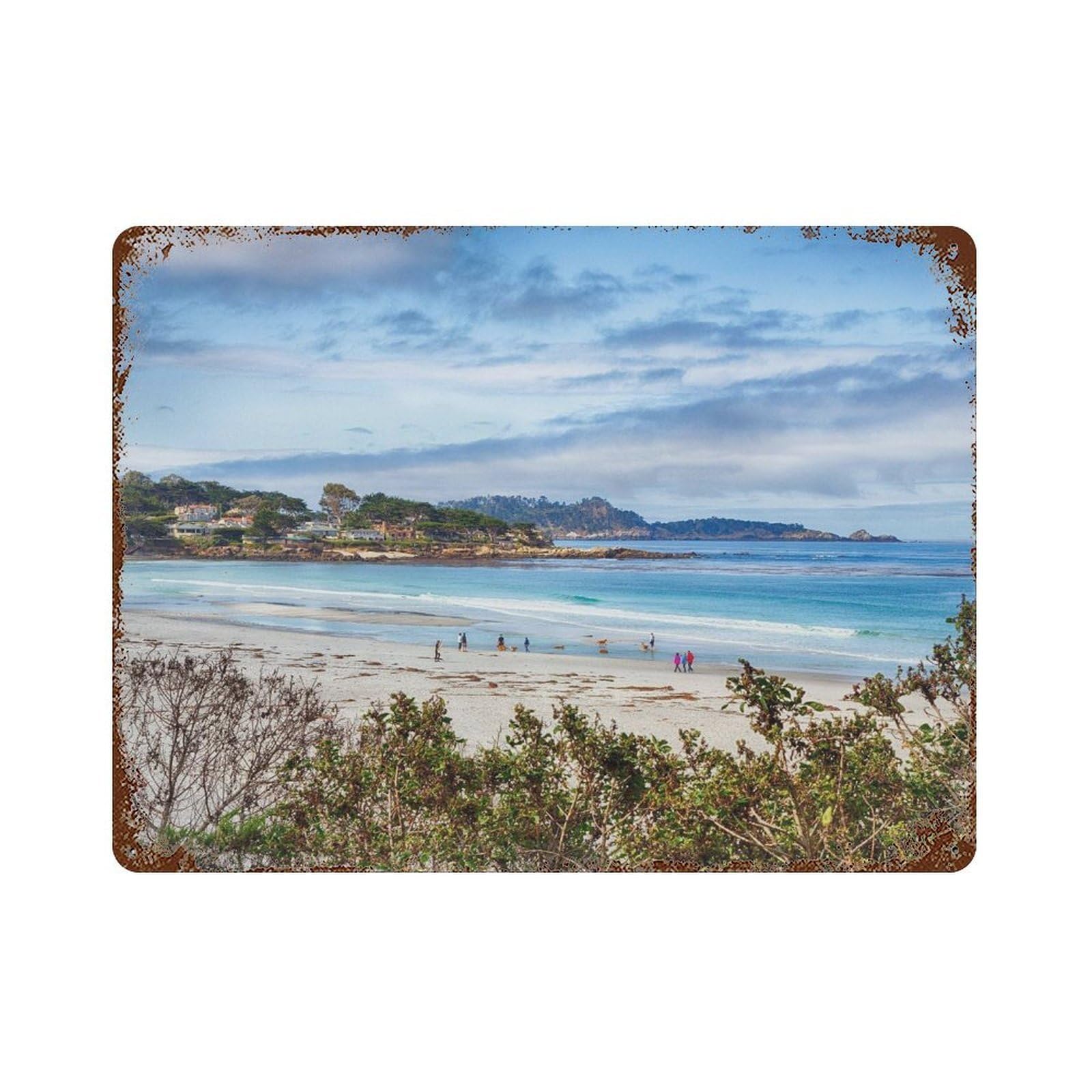 xiaoxiaoshen Real Photo Carmel-by-the Wall Decor Art Metal Tin Poster Modern Home Decor Art Home Bar Shop Decorations Vintage Sign 30x40cm