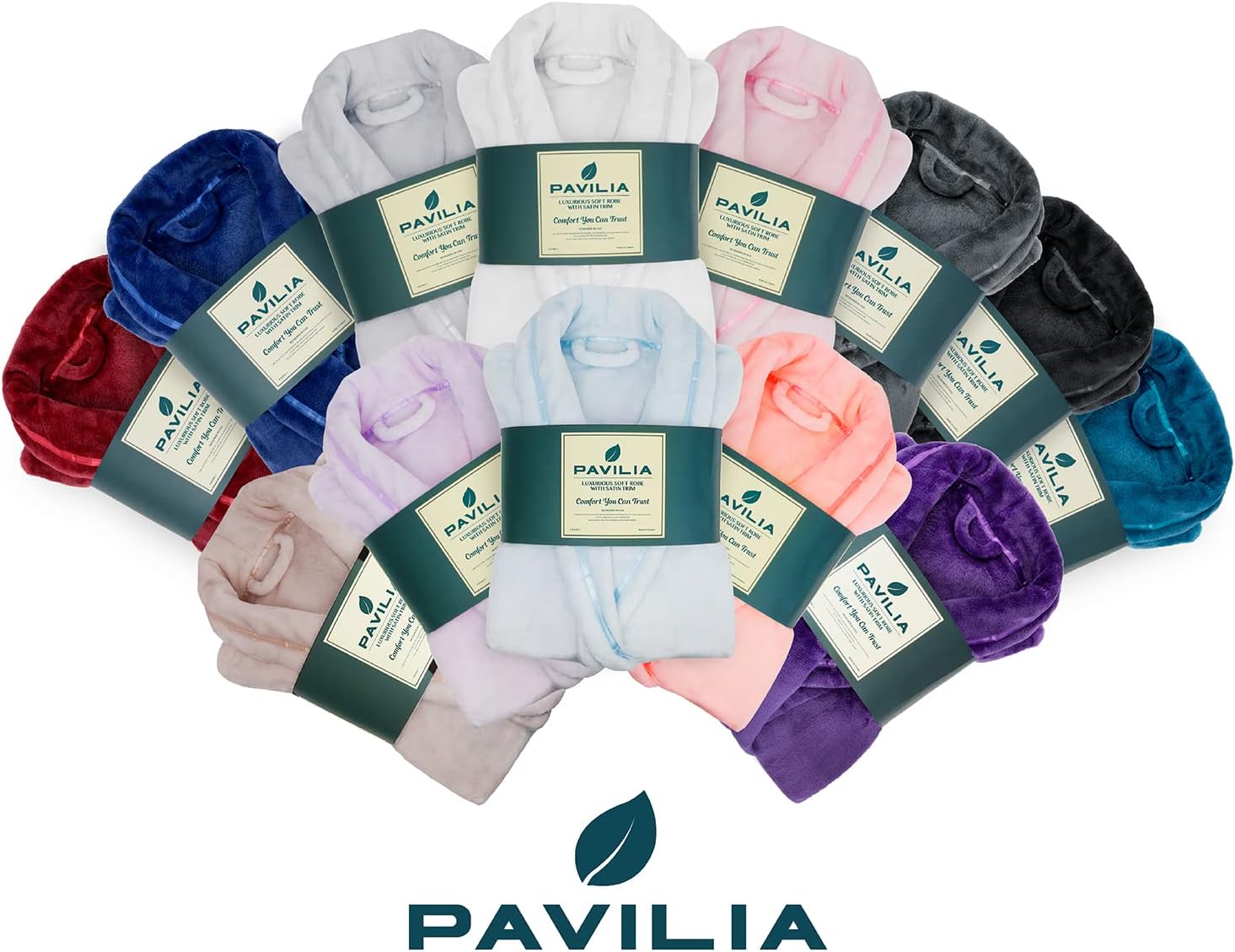 PAVILIA Robes For Women, Fleece Soft Fluffy Bathrobe, Plush Cozy Long Spa Robe - Image 8