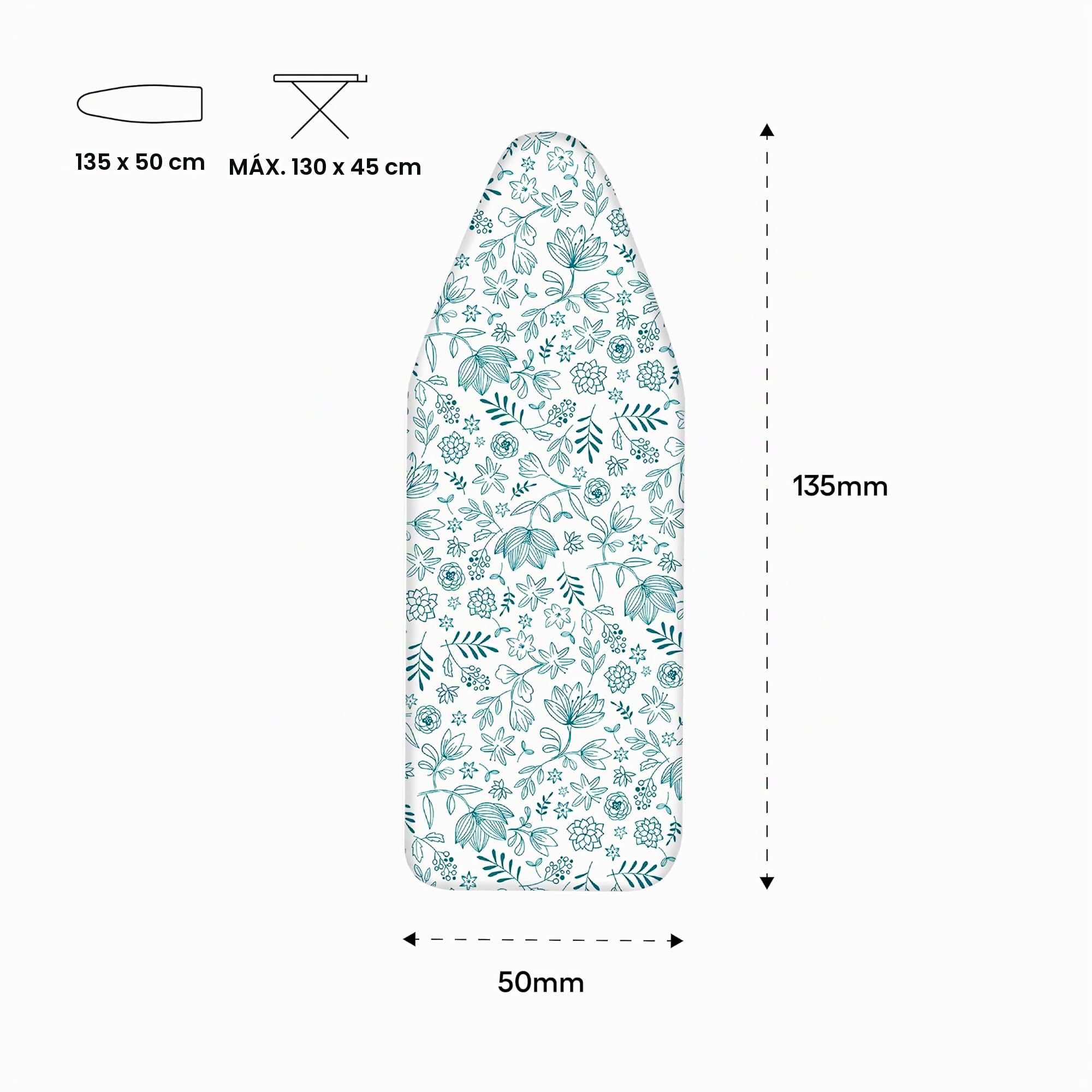 Inofix - Funda Elastic Fit para Tabla de Planchar de hasta 130 x 45 cm