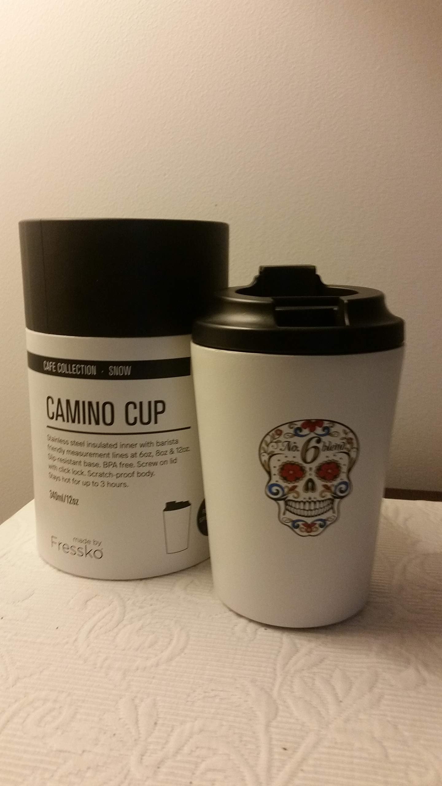 FRESSKO – Camino Reusable Coffee Cup 340 ml / 12 oz (White)