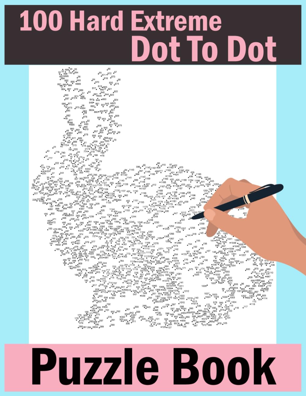 100 Hard Extreme Dot-to-Dot Puzzle Book: Challenging Connect-the-Dots Puzzles for Adults and Teens | Stress-Relief Brain Activity Book