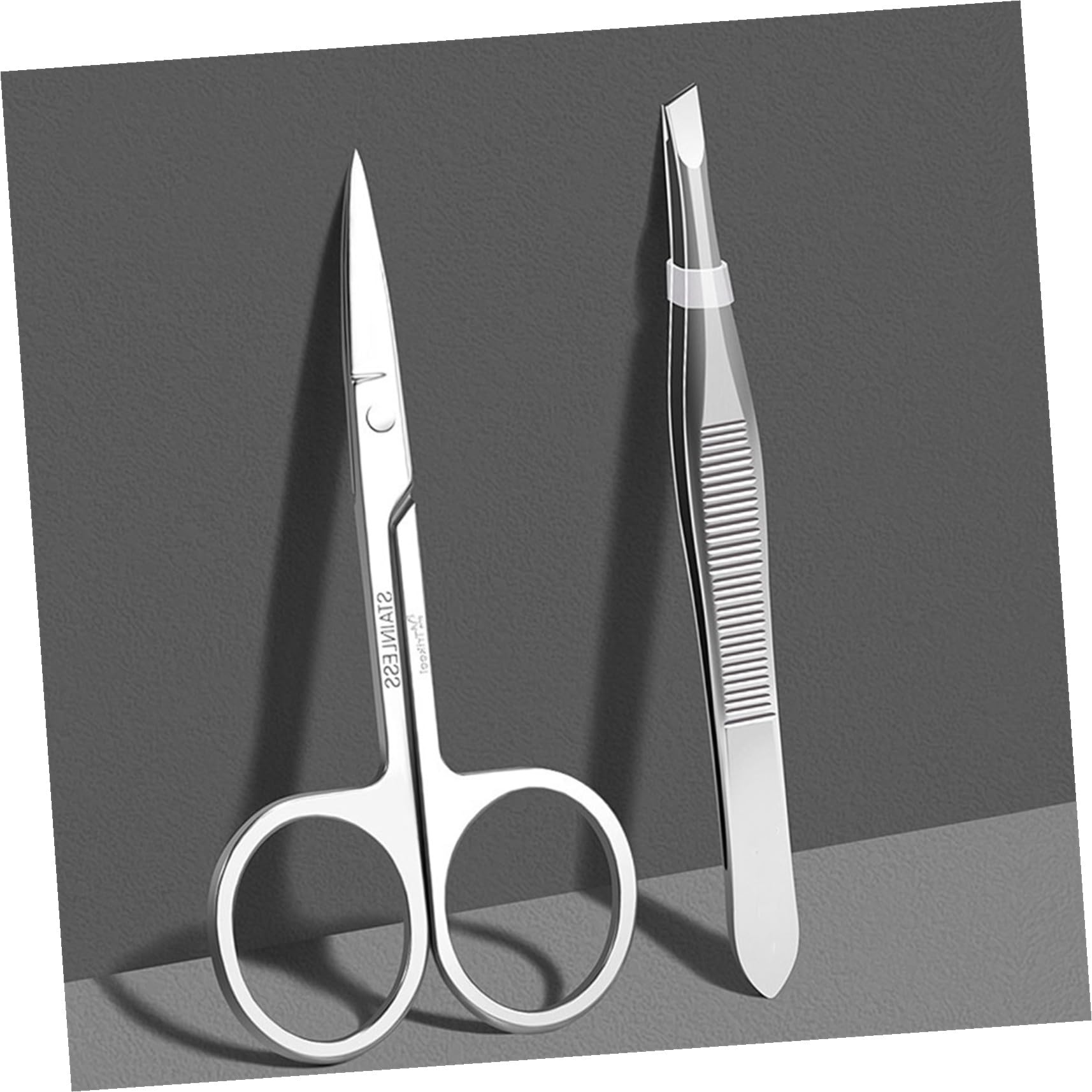 PACKOVE 5 Set Sopracciglia Acciaio Inossidabile Kit Pinzette per Rifinire Sopracciglia Strumenti Compatti e Leggeri