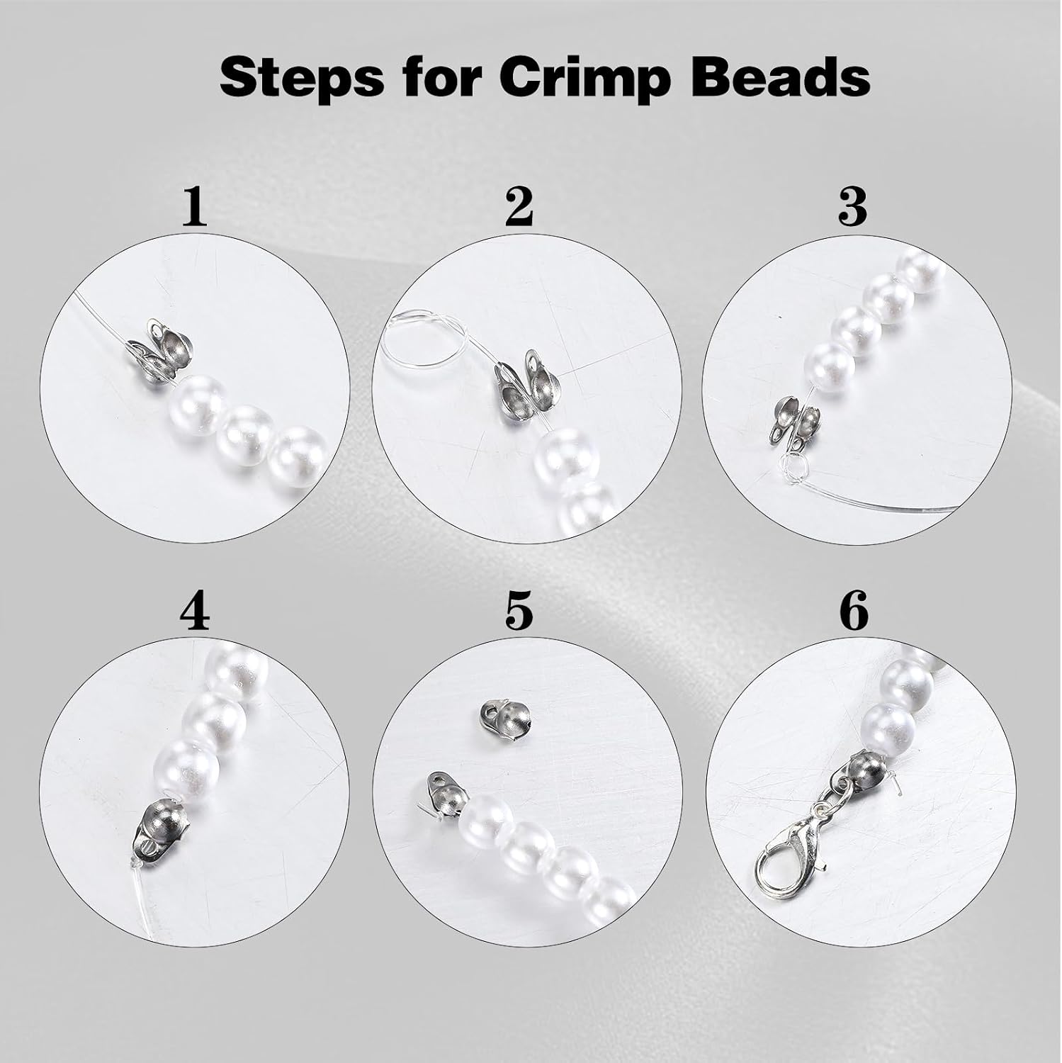 Mabor 100Pcs Crimping Beads for Jewelry Making, Jewelry Crimp Beads Covers image 4
