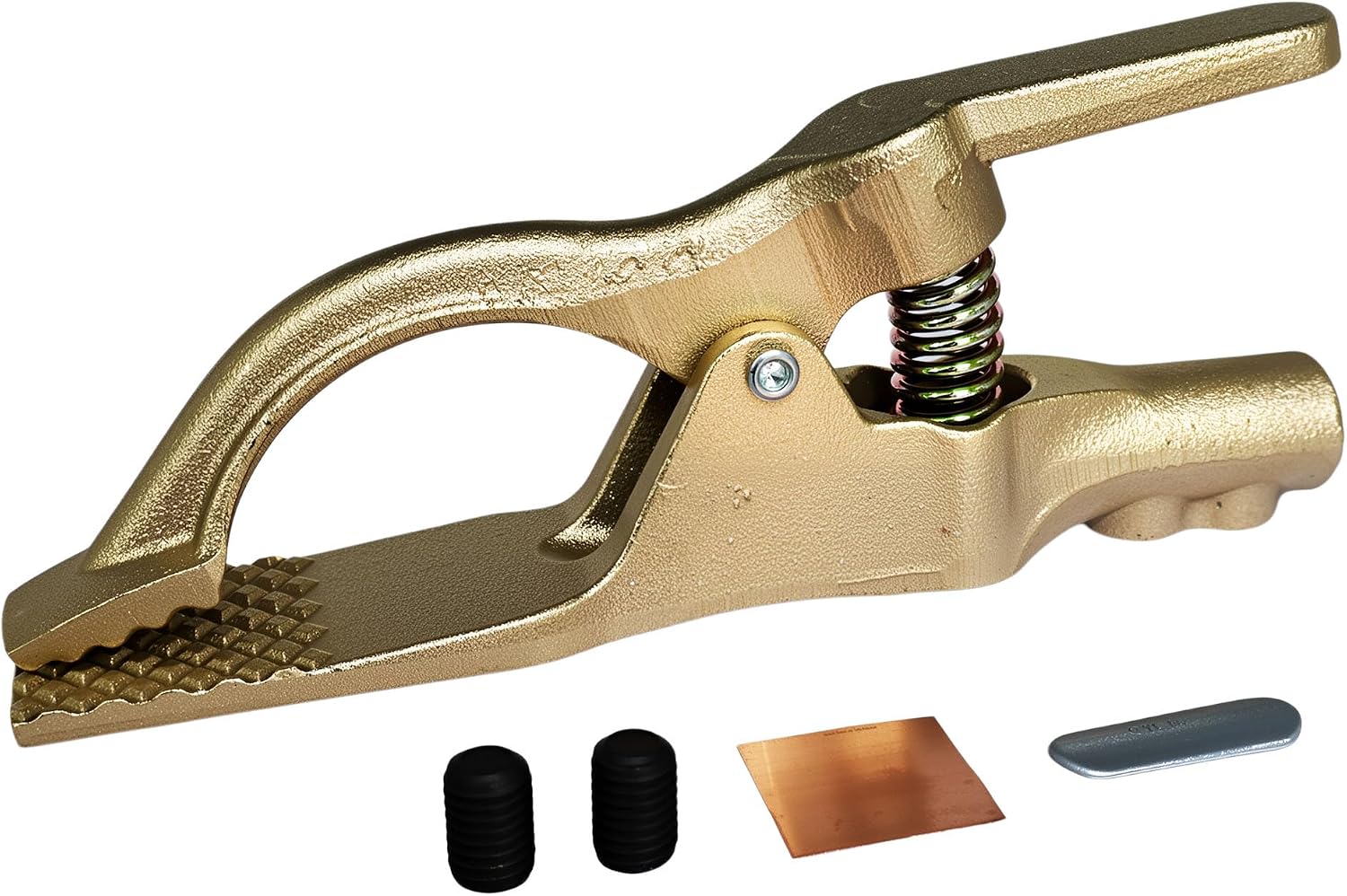 500-Amp Welding Ground Clamp, Heavy-Duty Brass Earth Clamp for Welding Machine