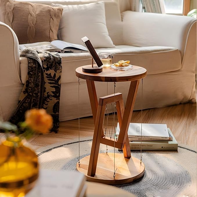 Tensegrity Wood End Table (Walnut)