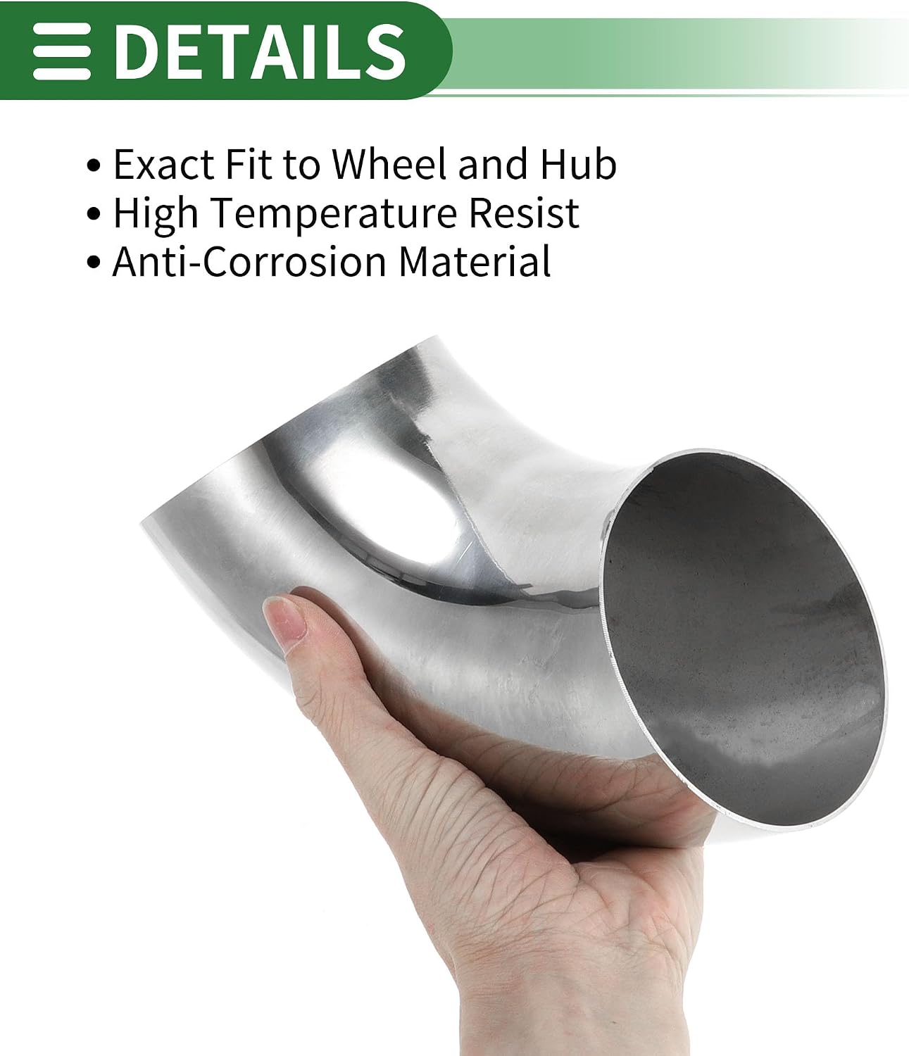 Motoforti 4" Inch OD 90 Degree Mandrel Bend Elbow Car Modified Exhaust Pipe Tubing 2mm/14GA Thickness 304 Stainless Steel Bend Tube Stair Handrail Piping 102x250x2.0mm