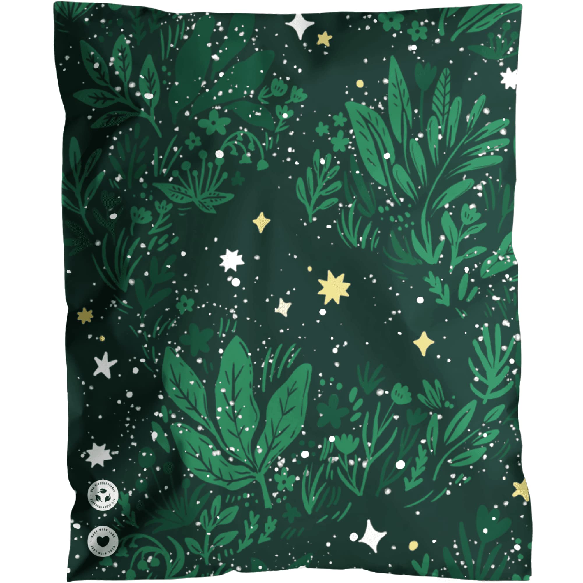 ImpackBiodegradable Mailers 14.5x19 25pack- Flat Shipping Bags - Self-Seal, Waterproof - Printed Mailing Bags - Thick Mailing Envelope for Shipping Clothes and Large Items - Midnight Lush