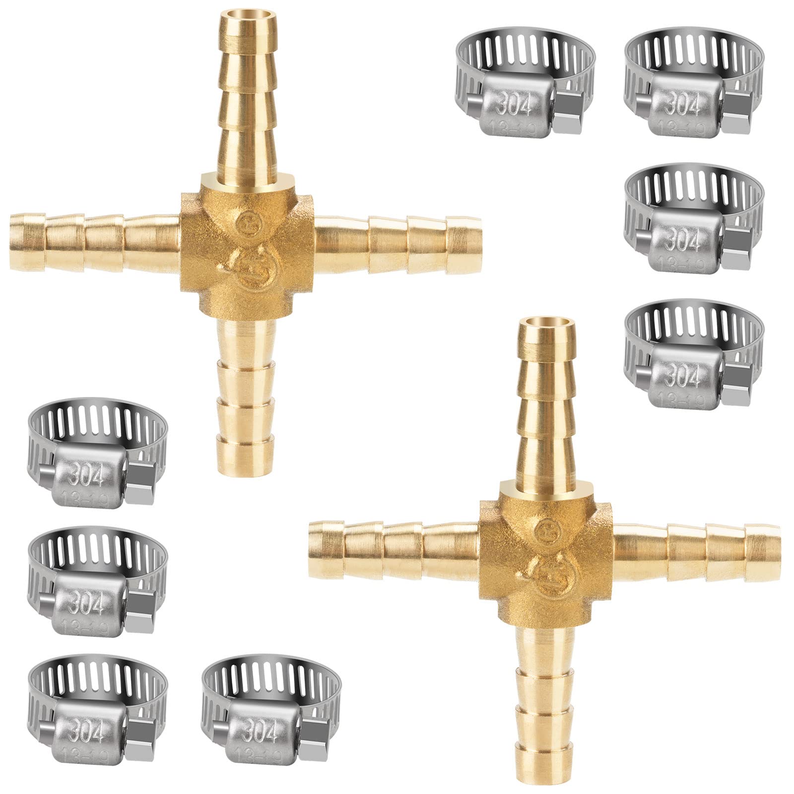 6 Stück Schlauchverbinder 4mm Messing - Robust Für Luft & Wasser In Industrie & DIY