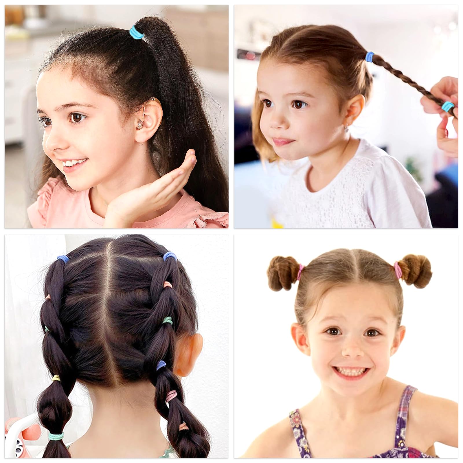 Lot De 200 Élastiques à Cheveux Multicolores – Hanyousheng – Spiralés & Doux