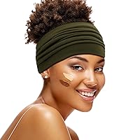 Vista 7 de S&N Remille Diademas anchas para mujer, banda para el cabello grande, diadema elástica antideslizante con nudo trenzado, accesorios para yoga
