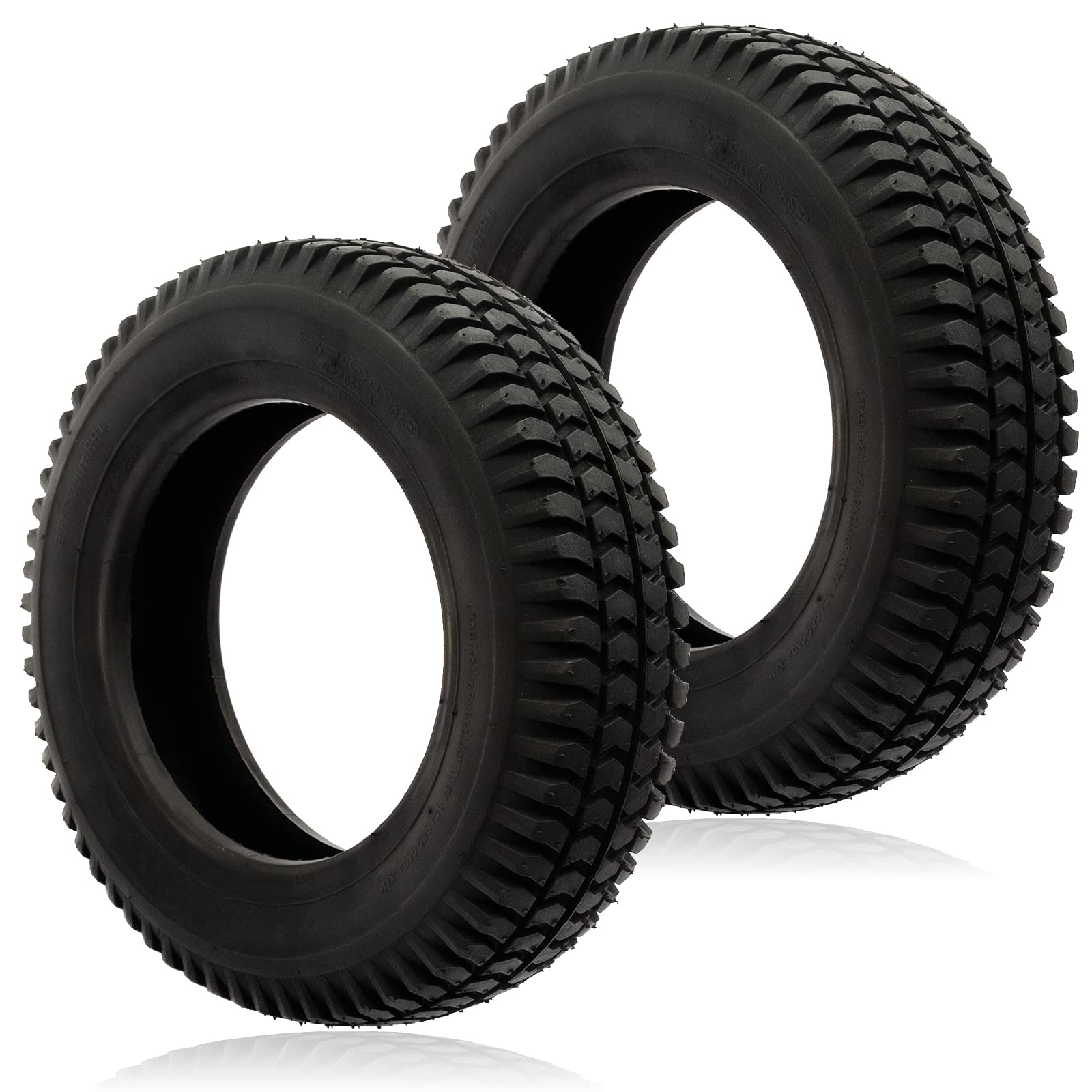SPARES2GO Pneumatico 3.00 x 8 Pneumatico Mobilità Scooter Block Battistrada 300x8 3.00x8 8 8" Rim x 2