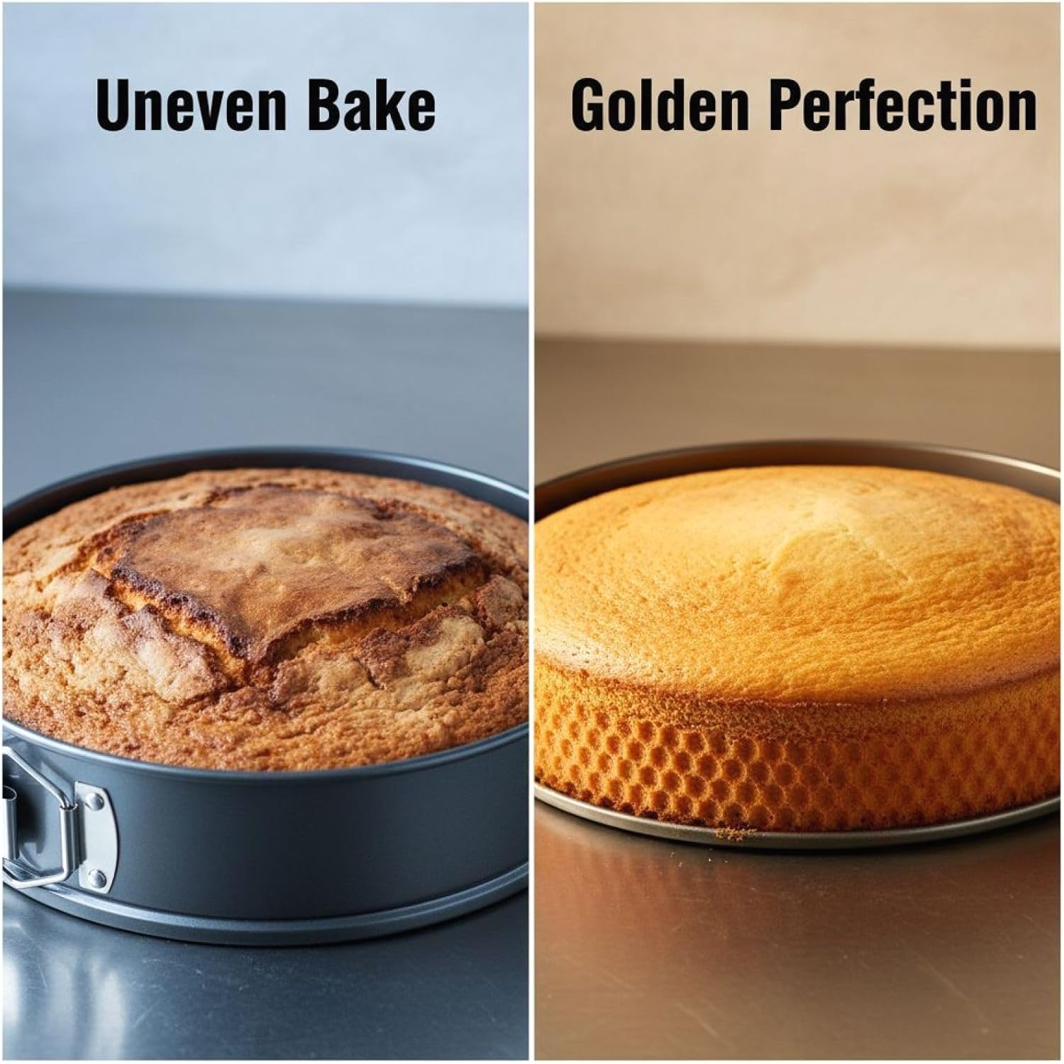 11 Inch Springform Pan, Carbon Steel Nonstick Cheesecake Pan with Honeycomb Bottom, Leakproof Round Cake Pan for Baking