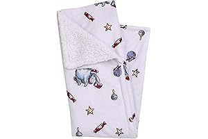 Disney Winnie the Pooh and Eeyore Christmas Holiday Throw Blanket