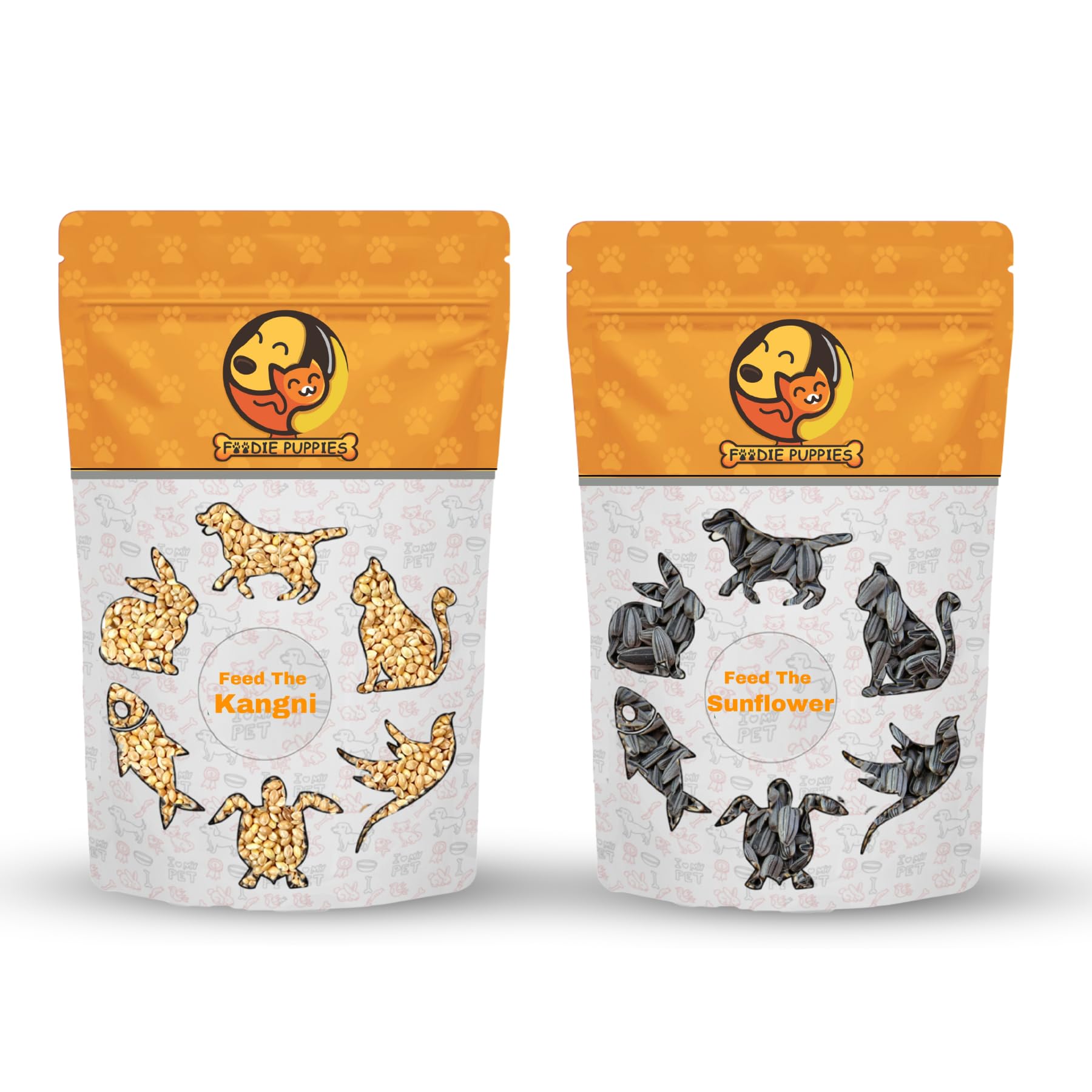 Foodie Puppies Sunflower Seeds & Kangni/Foxtail Millet Seed Combo for Birds - (Pouch 1 Kg Kangni + Pouch 1 Kg Sunflower), Enriched with Vitamins, Minerals, Natural & Healthy Diet for Birds (B095GT5FJY) Amazon Price History, Amazon Price Tracker