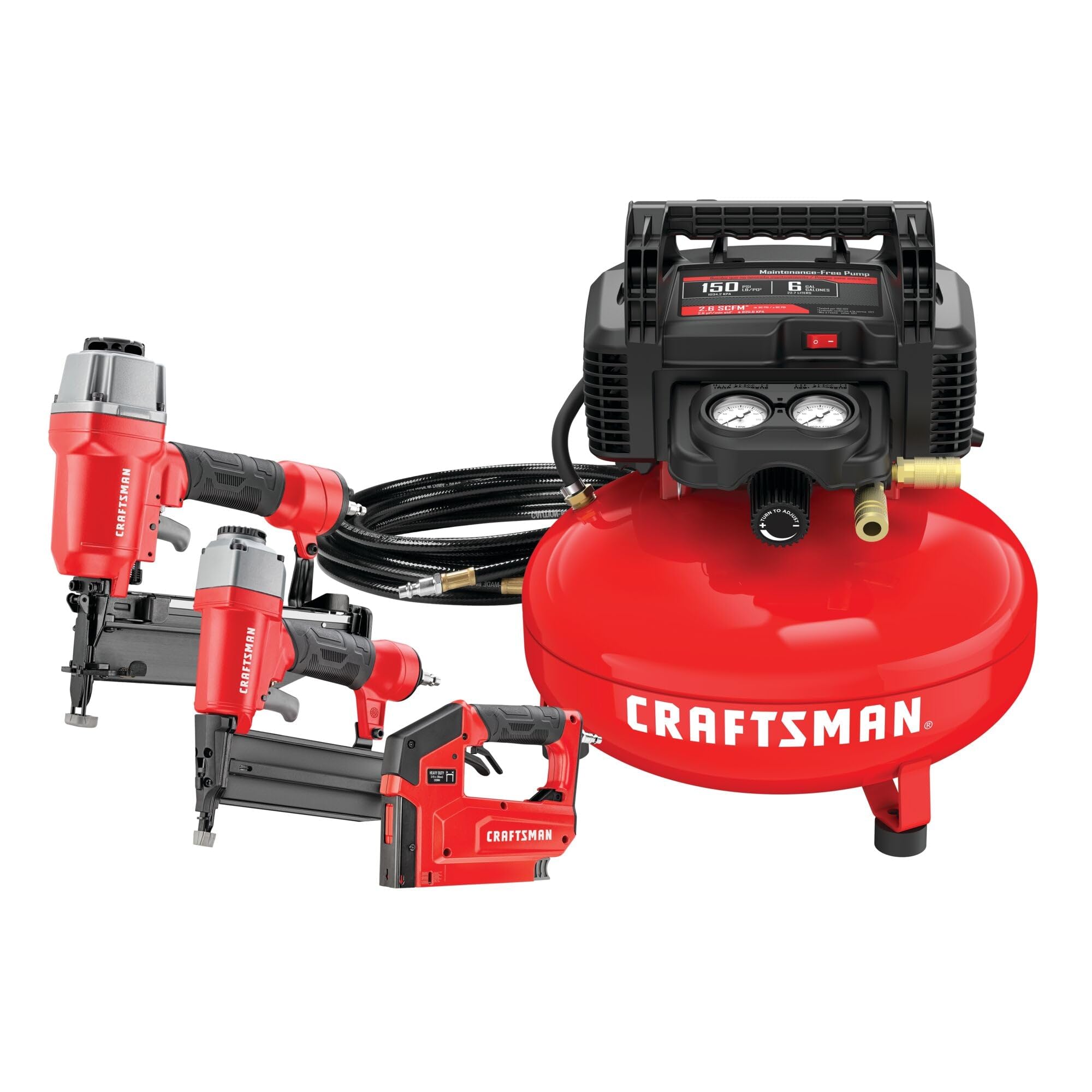 CRAFTSMAN Compressor Combo Kit, 6 Gallon, Pancake, 3 Tool (CMEC3KIT)