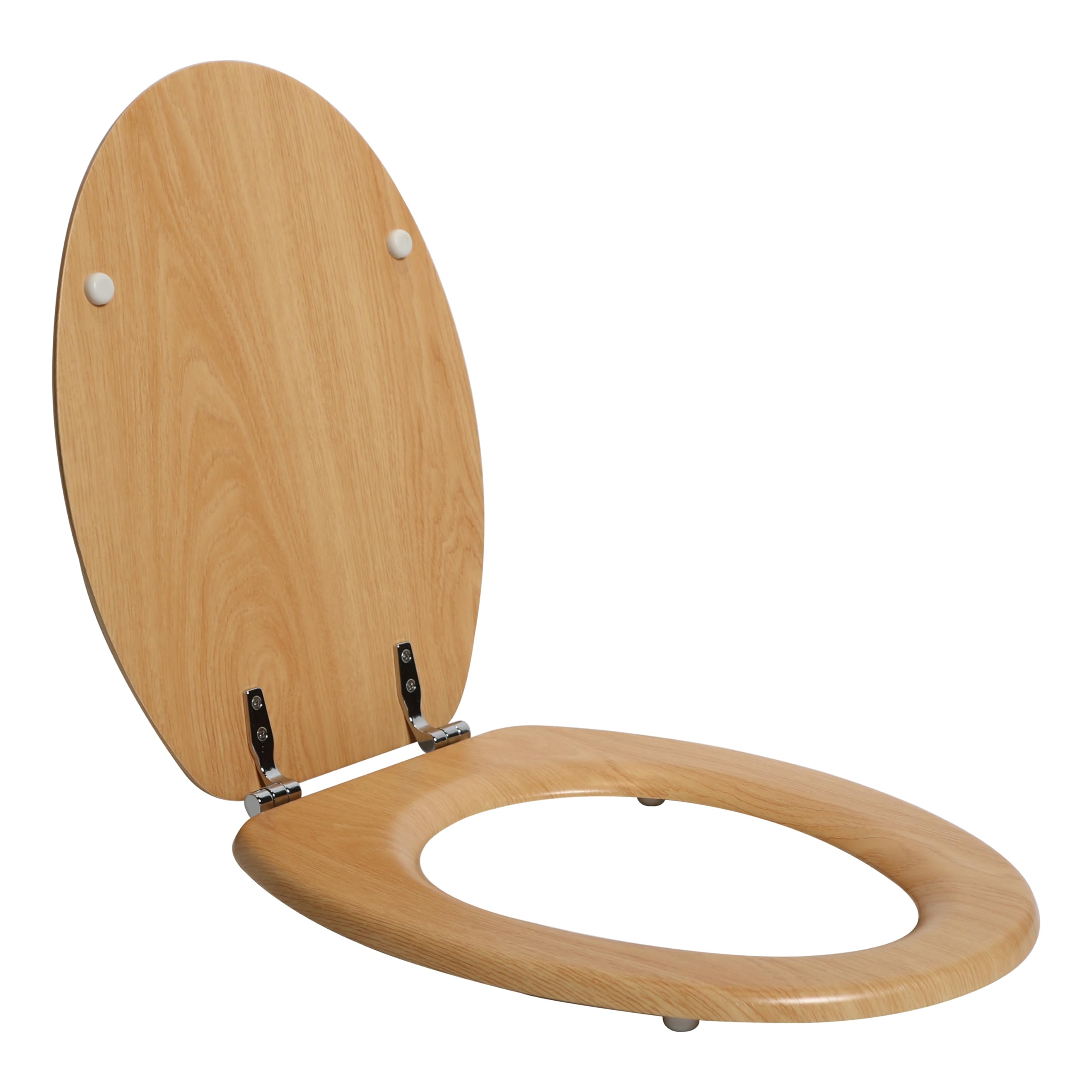 Abattant WC SENSEA ovale effet bois de pin en MDF FSC premium