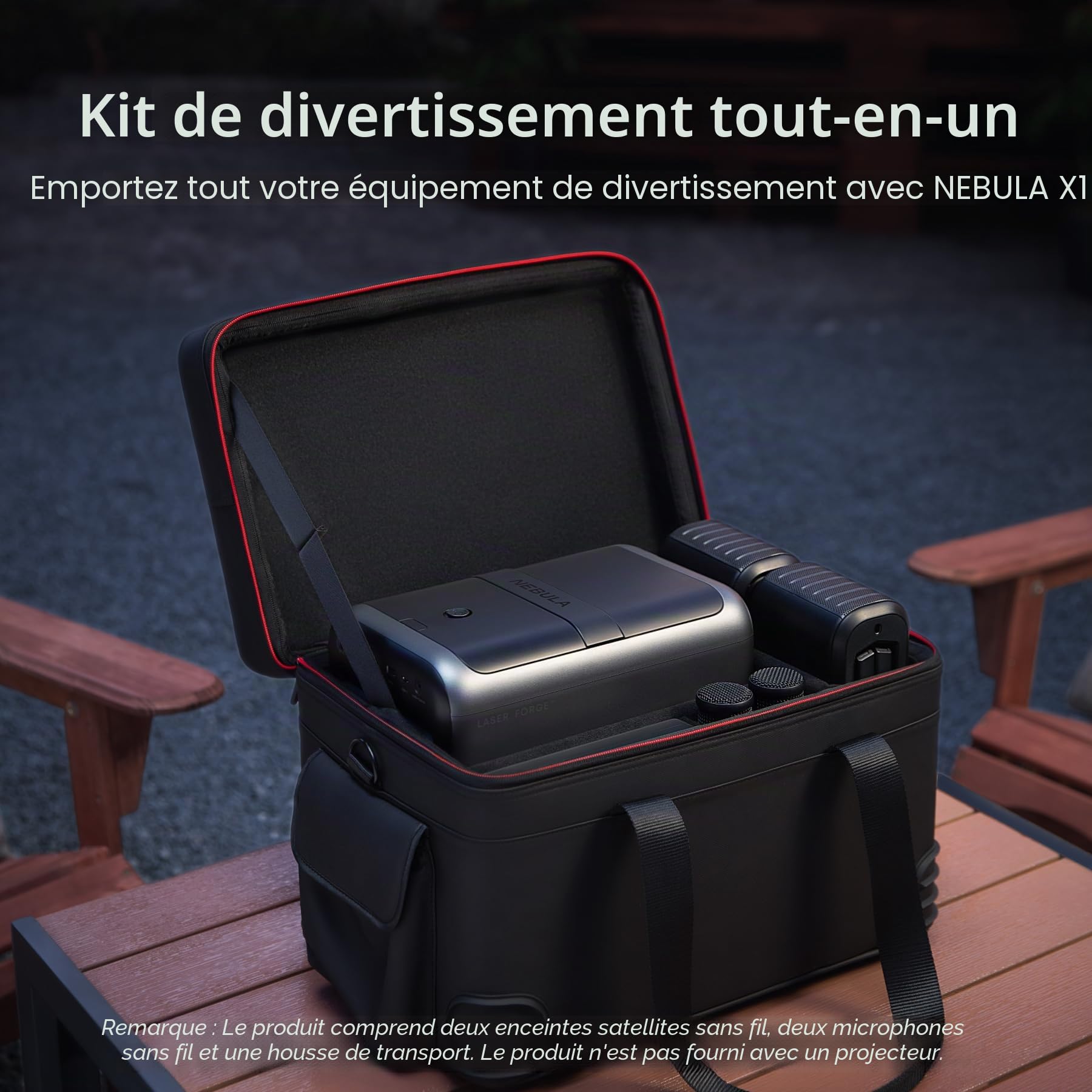 NEBULA Ensemble d’Accessoires Combo pour Cosmos, Support pour projecteur, Compatible avec Les projecteurs, Ensemble de cinéma Maison Portable, Support de Table, trépied, Sac de Voyage