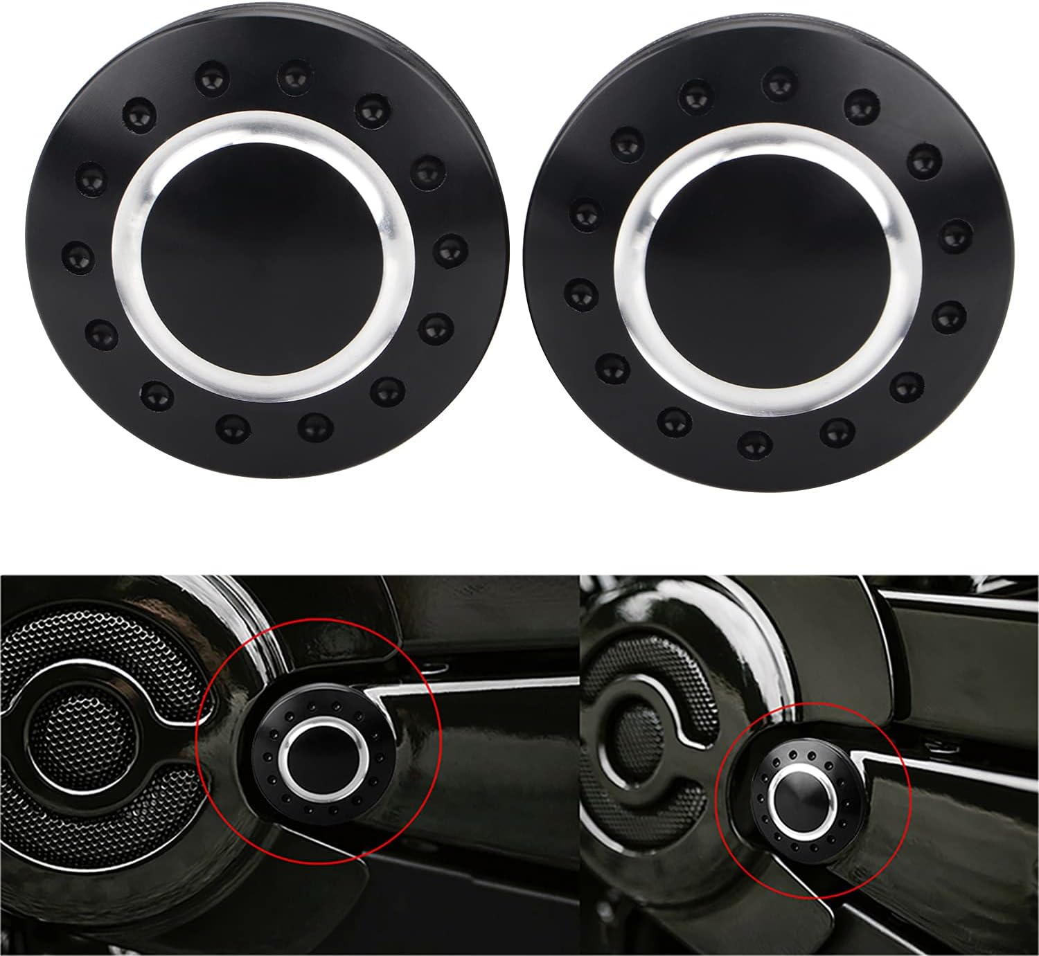 Black CNC Swingarm Pivot Bolt Cover for Harley Night Rod Special V-Rod VRSCAW Muscle VRSCF 2006-2017