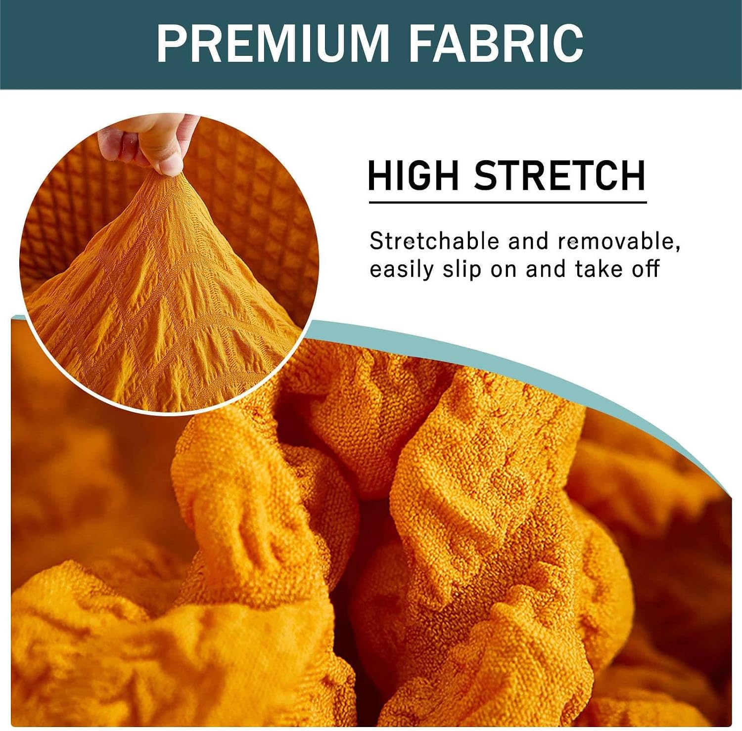 Stretch Club Chair Slipcover, Spandex Barrel Chair Cover Non Slip Armchair Covers for Dining Room Coffee Washable-Gold-1 Piece