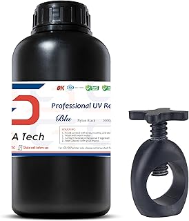 Siraya Tech Blu Nylon 3D Printer Resin Nylon-Like Strong and Precise High-Resolution 3D Printing Resin 405nm UV-Curing Rapid Resin for LCD DLP 3D Printer and 8K Capable (1kg, Nylon Black)