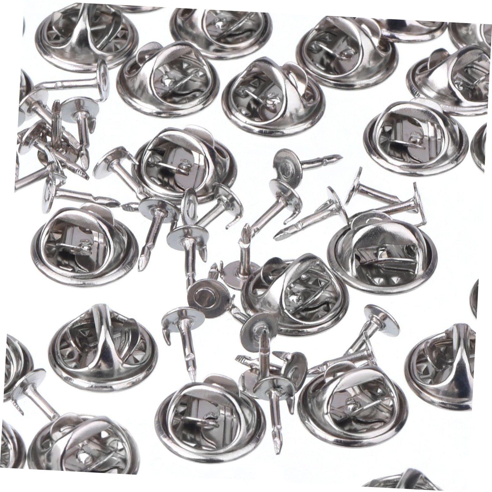 DOITOOL 250pezzi Spille Per Cravatta Con Base Clutch Nickel Accessori Per Fai Da Te e Sostituzione Per Spille e Distintivi Facili Da Usare